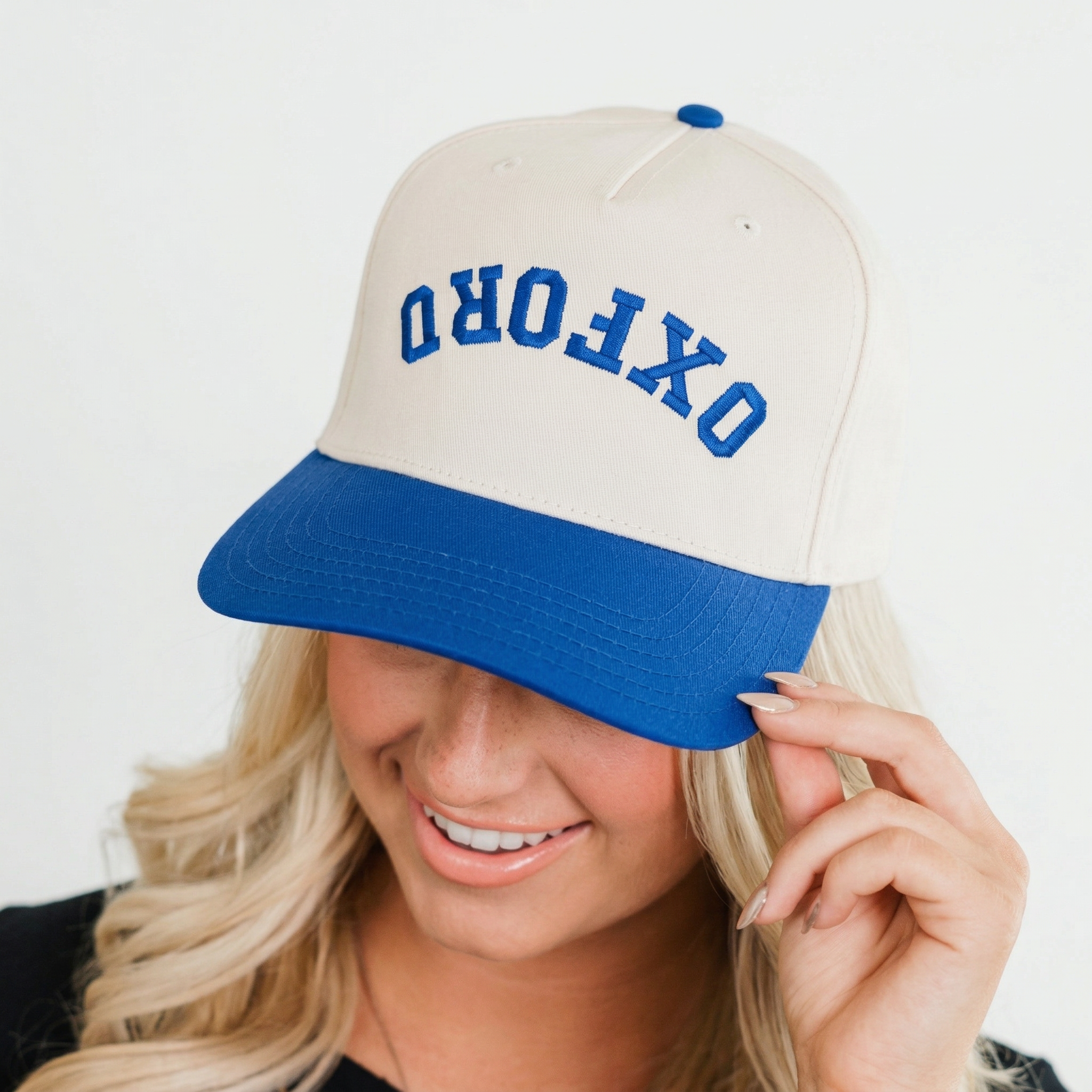 Personalized Upside Down Text Snapback Hat – Inverted Embroidered Cap
