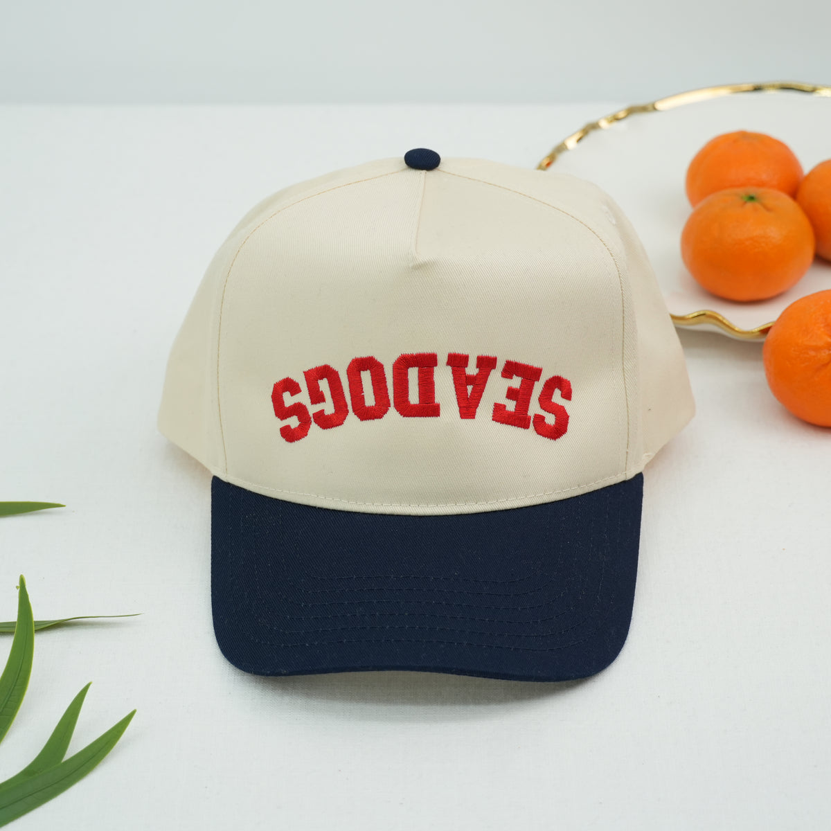 Custom Inverted Text Embroidered Snapback Hat