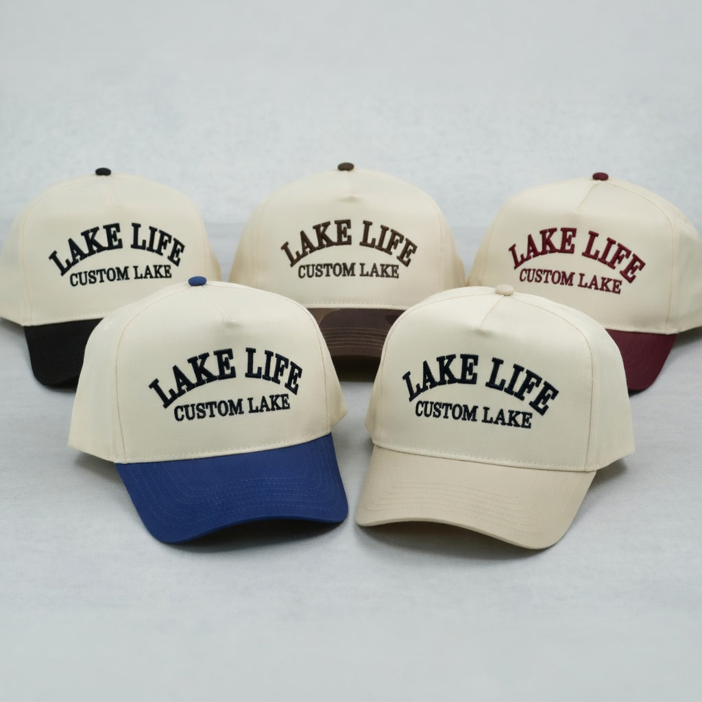 Custom Lake Life Snapback Hat - Personalized Embroidered Snapback Hat