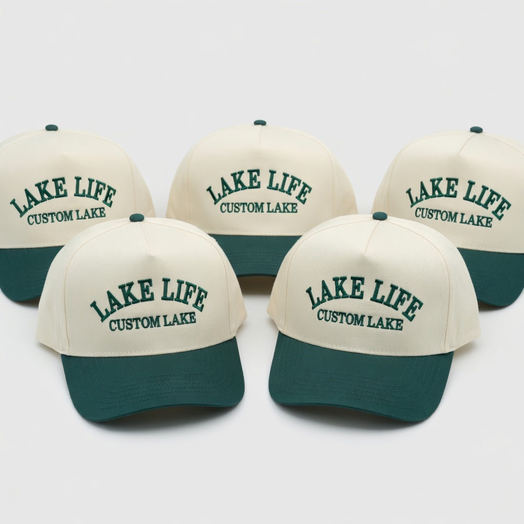 Custom Lake Life Snapback Hat - Personalized Embroidered Snapback Hat