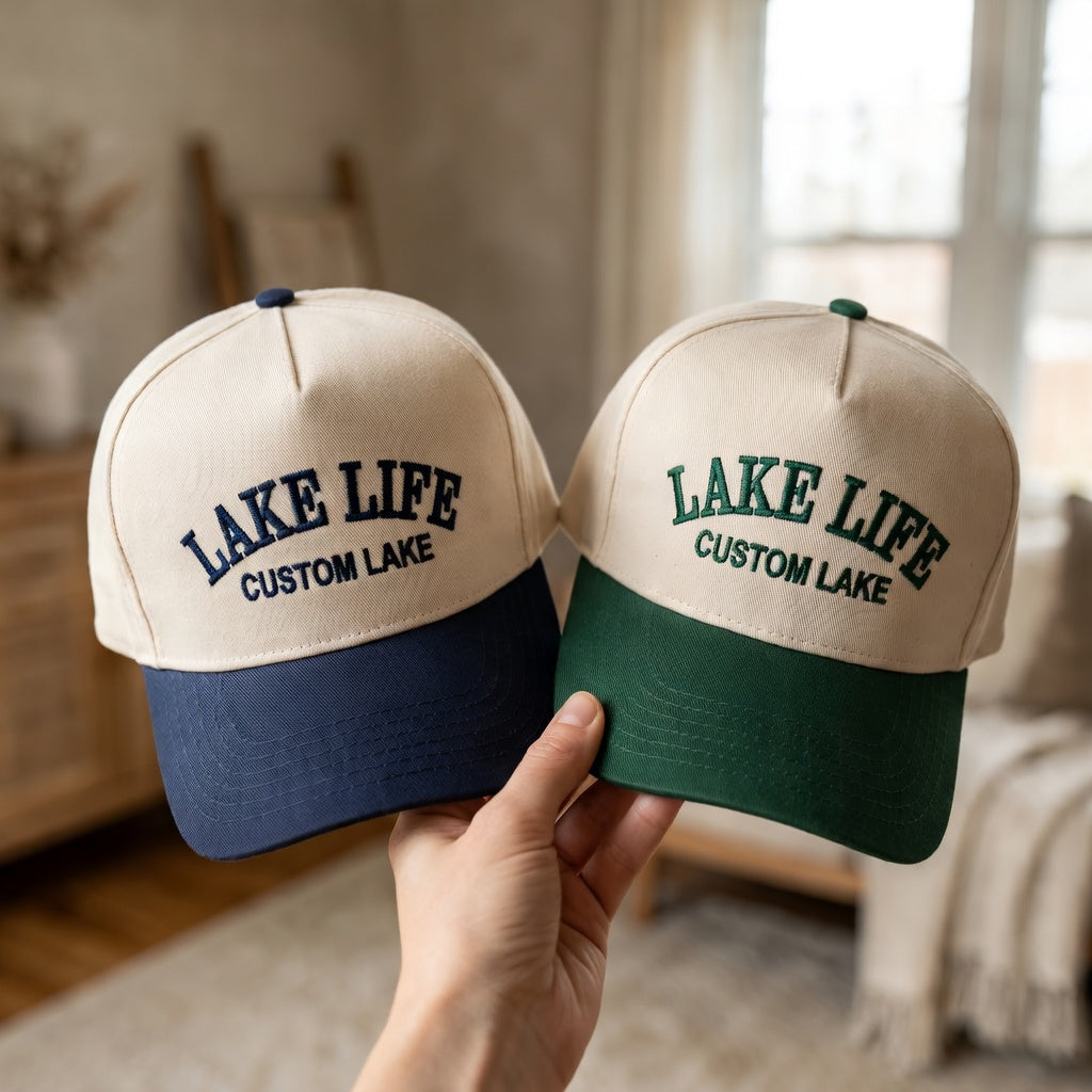 Custom Lake Life Snapback Hat - Personalized Embroidered Snapback Hat