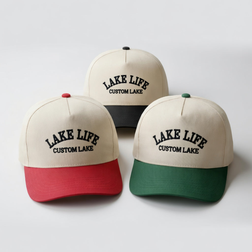 Custom Lake Life Snapback Hat - Personalized Embroidered Snapback Hat
