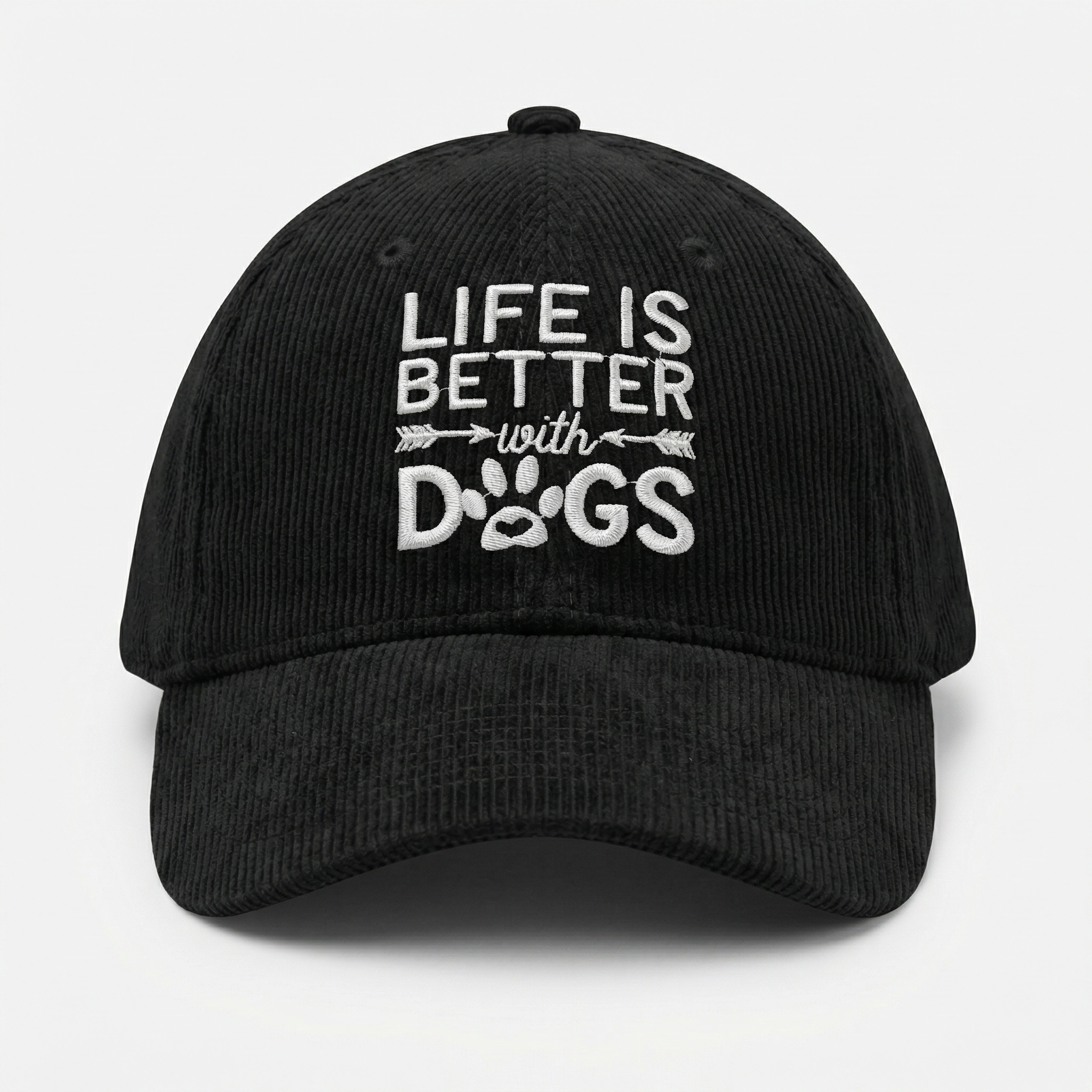 Custom Life Is Better with Dogs Hat – Embroidered Adjustable Baseball Cap