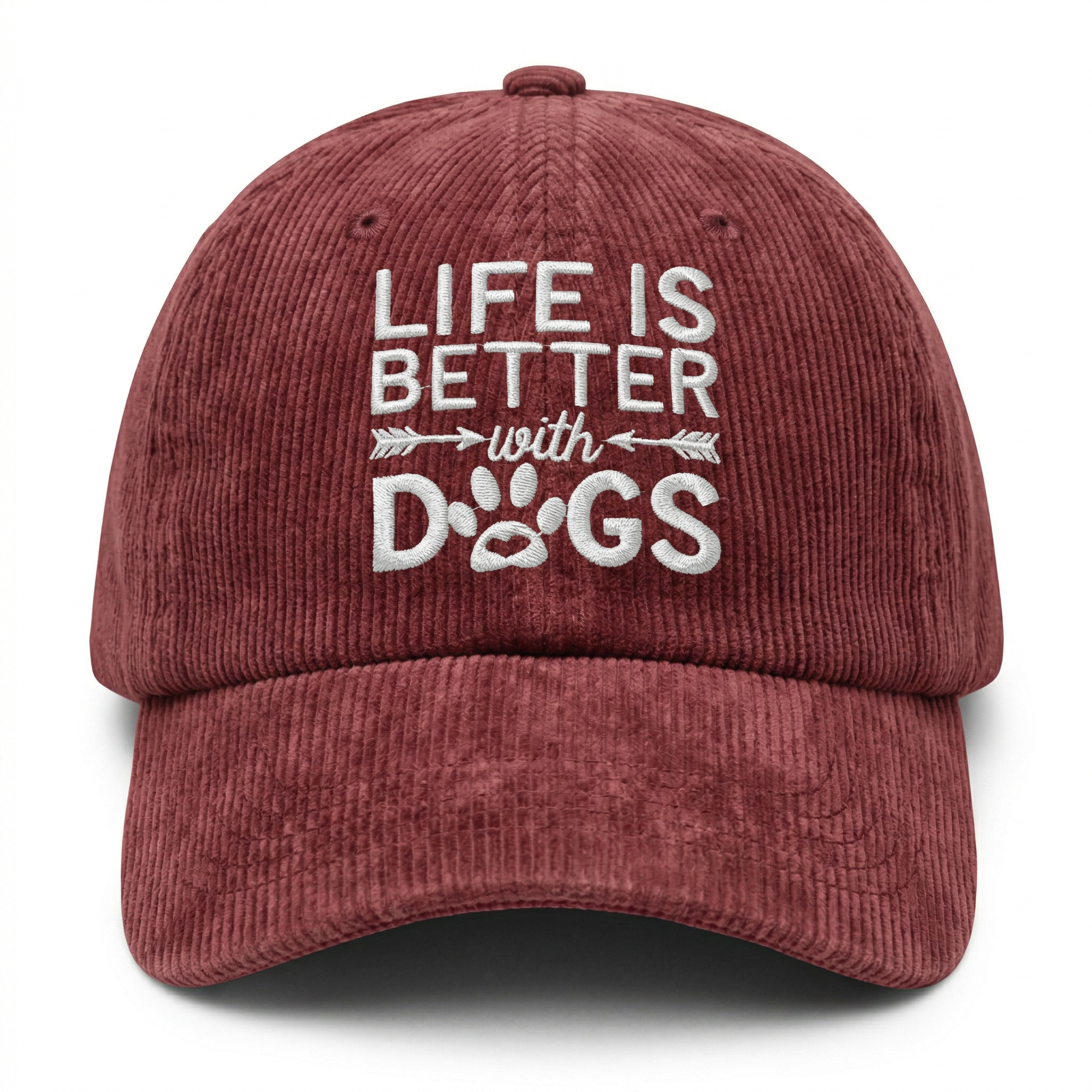 Custom Life Is Better with Dogs Hat – Embroidered Adjustable Baseball Cap