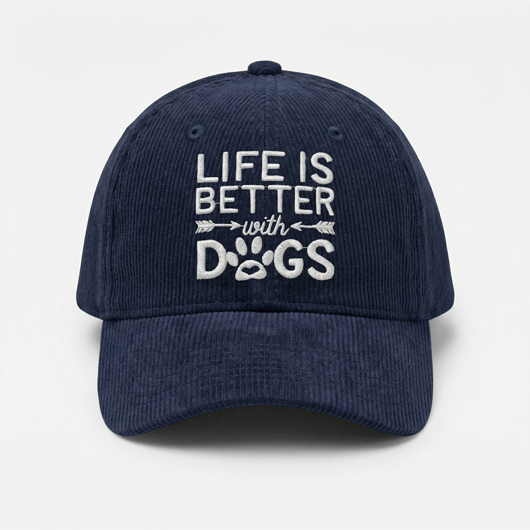 Custom Life Is Better with Dogs Hat – Embroidered Adjustable Baseball Cap