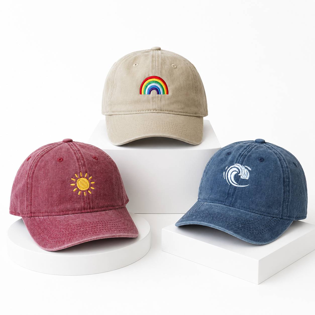Custom Logo Baseball Hat With Personalized Embroidered Text
