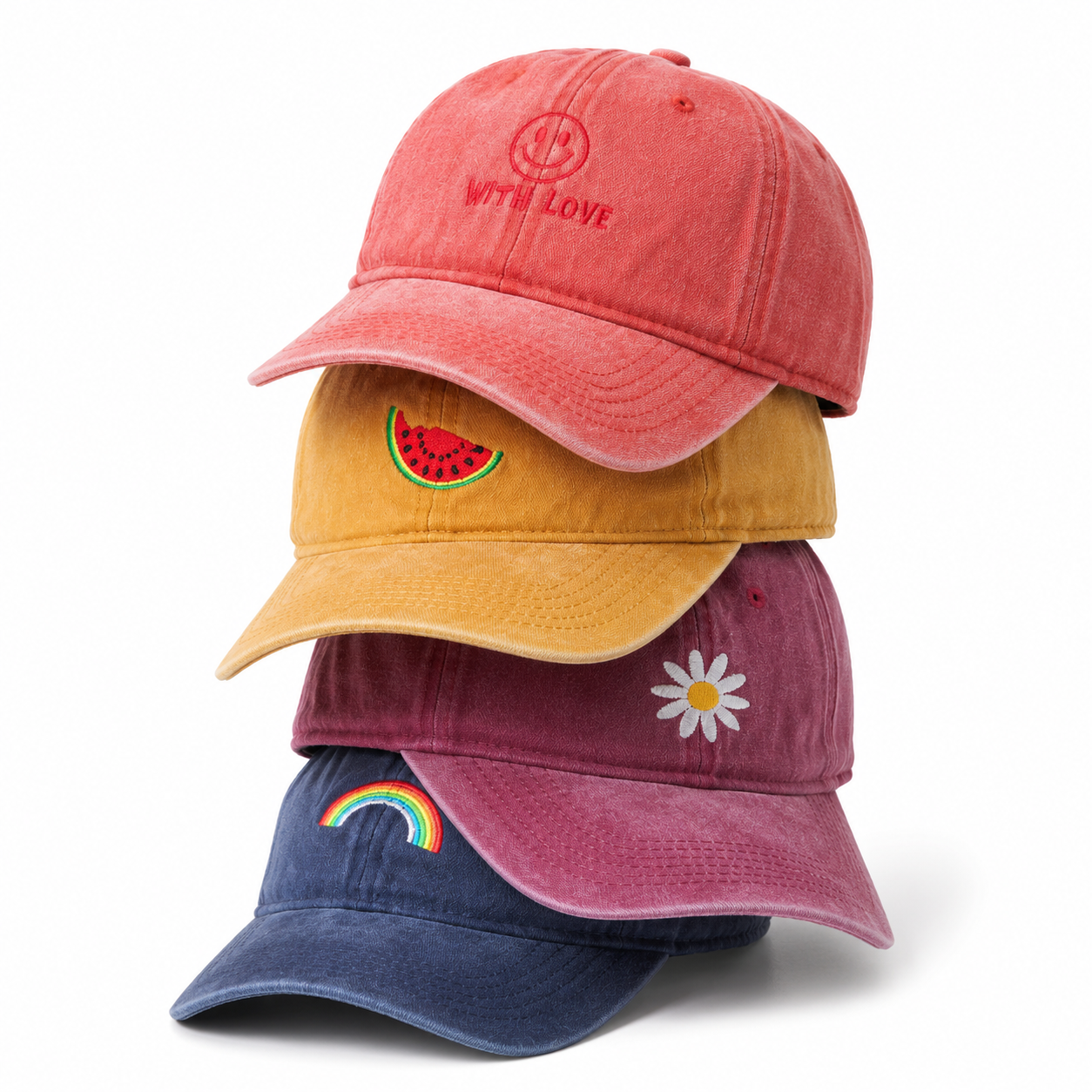 Custom Logo Baseball Hat With Personalized Embroidered Text