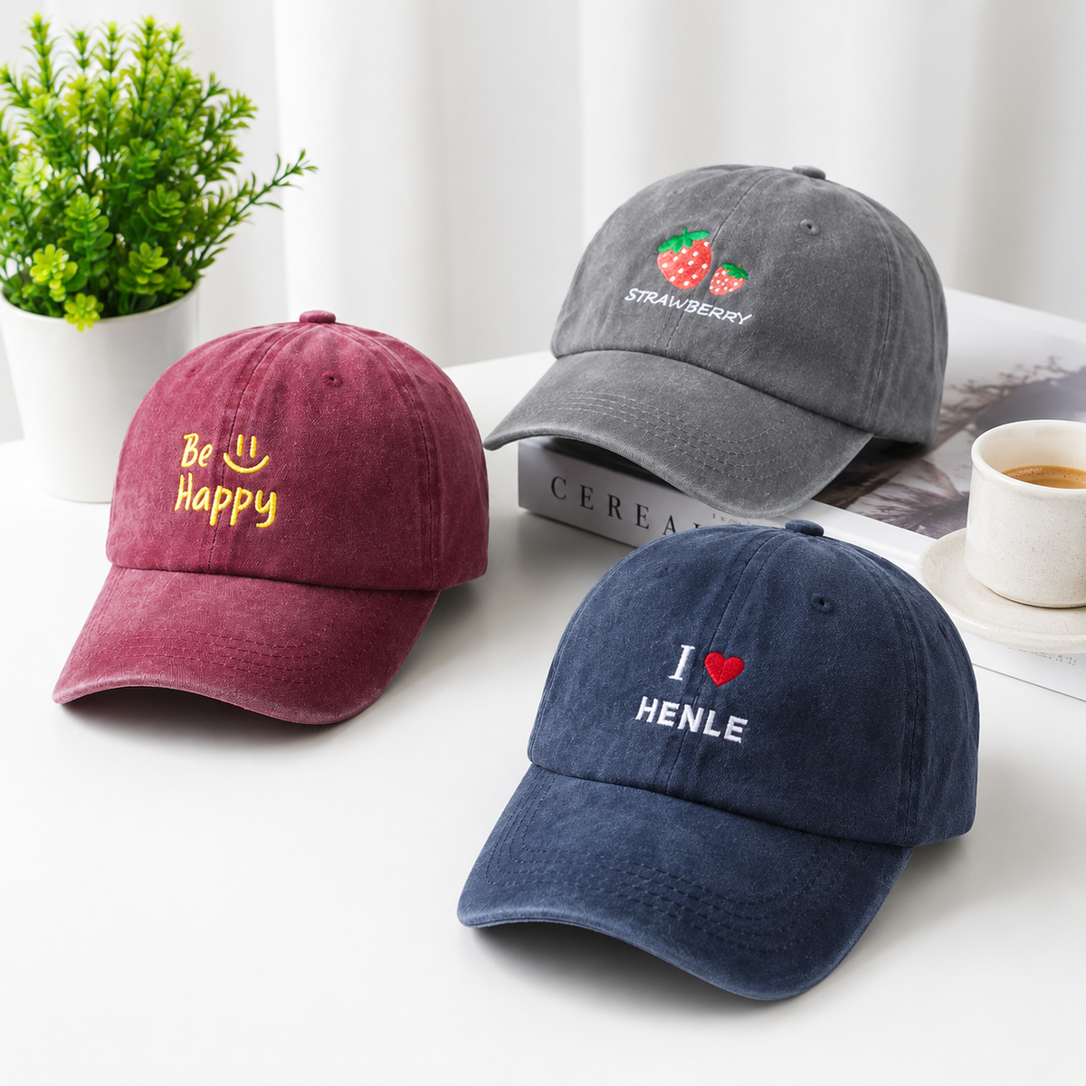 Custom Logo Baseball Hat for Clubs and Wedding Parties