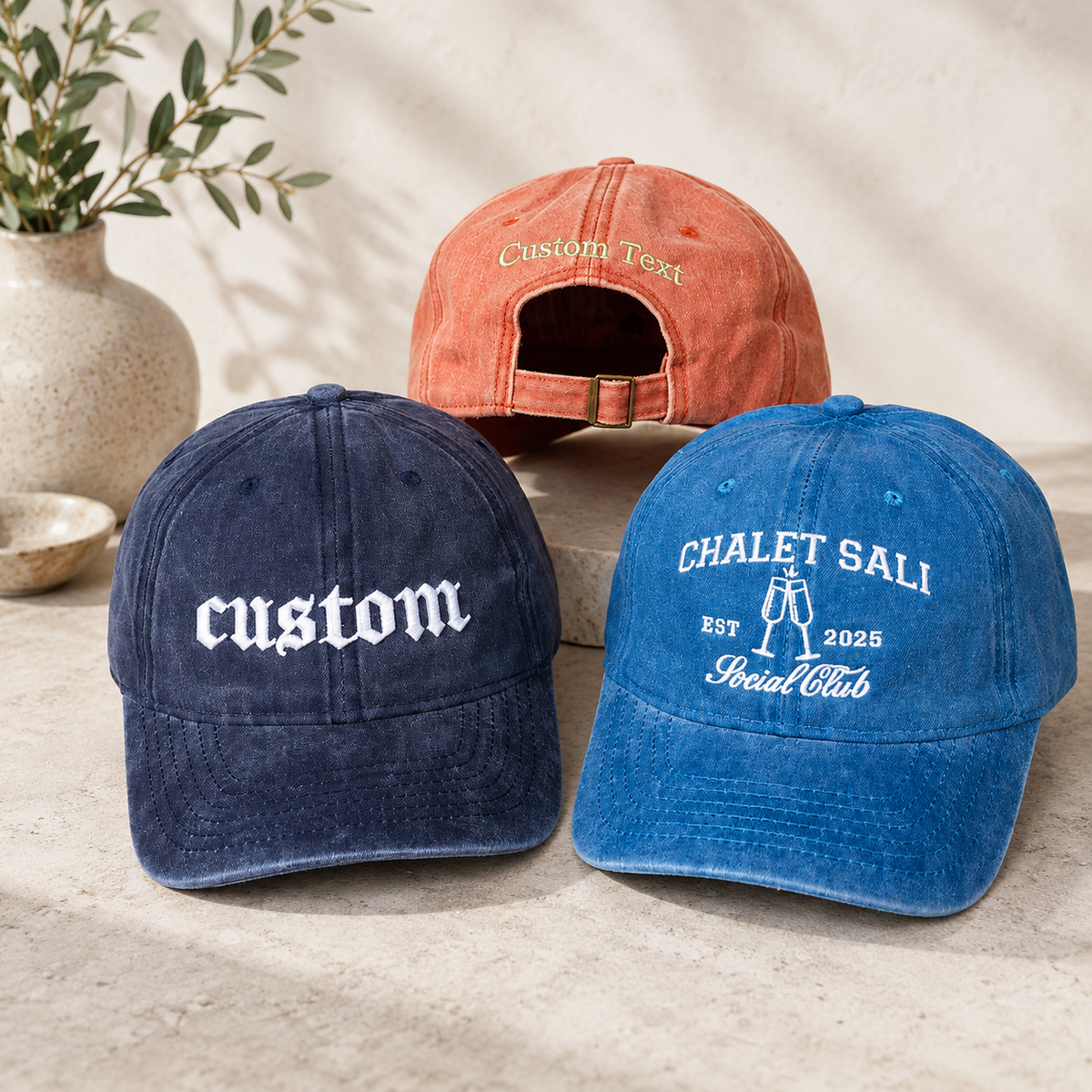 Custom Logo Baseball Hat for Clubs and Wedding Parties