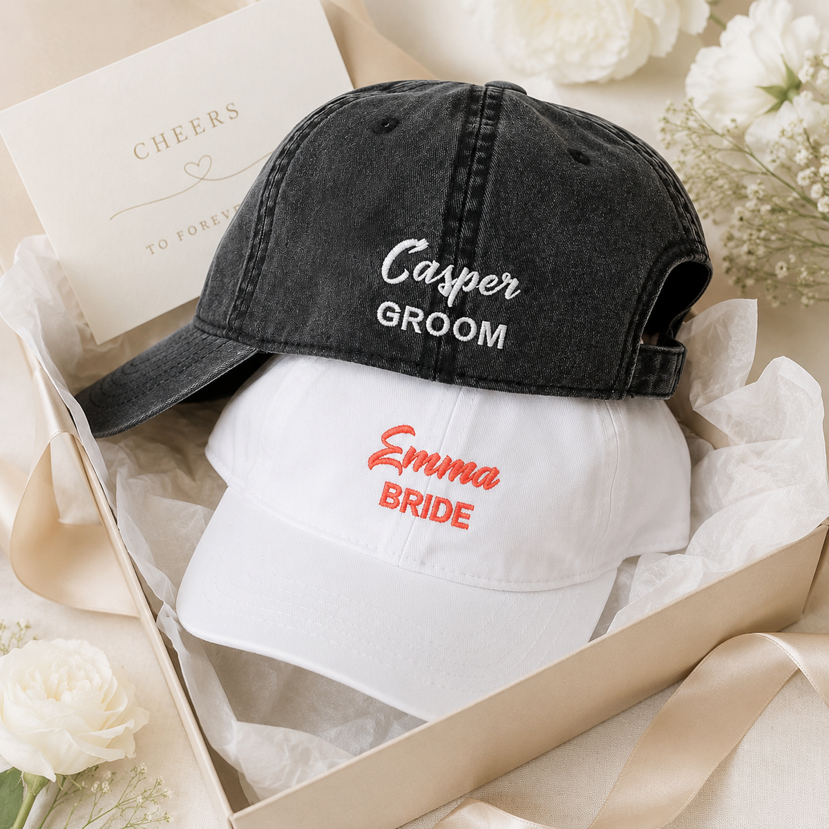 Custom Logo Baseball Hat for Clubs and Wedding Parties