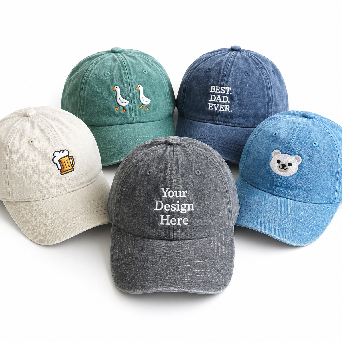 Custom Logo Baseball Hat for Clubs and Wedding Parties
