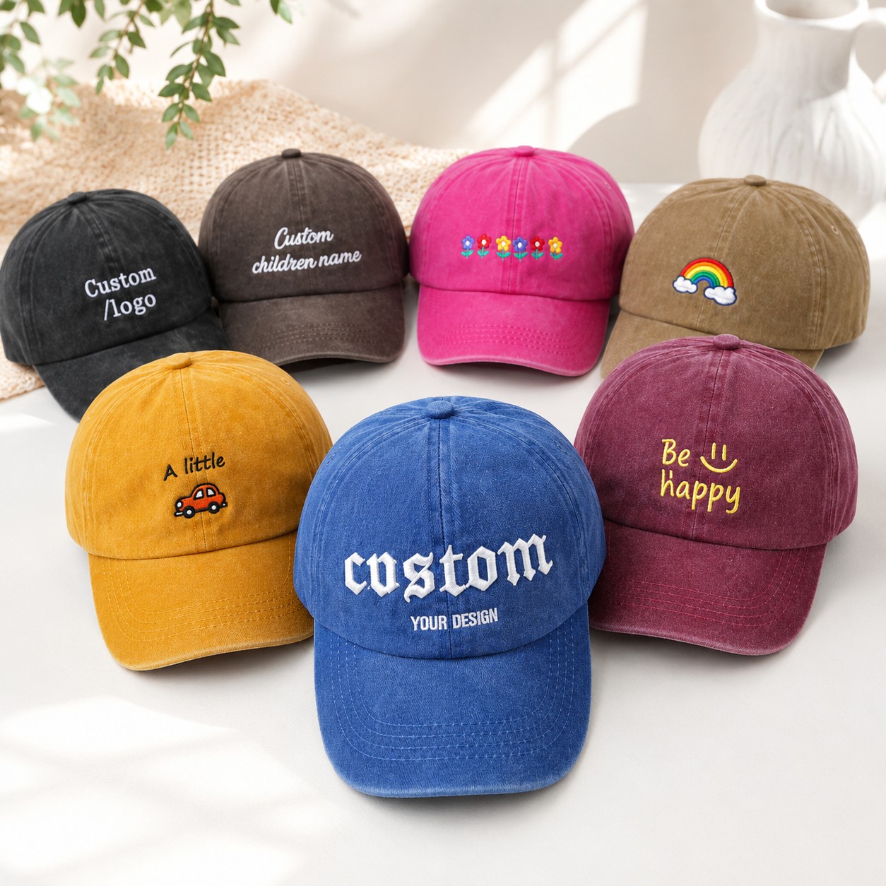 Custom Logo Embroidered Hat With Personalized Text