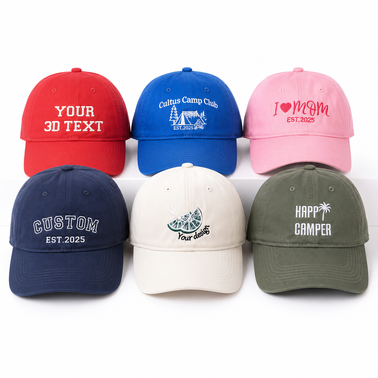 Custom Logo Embroidered Hat With Personalized Text