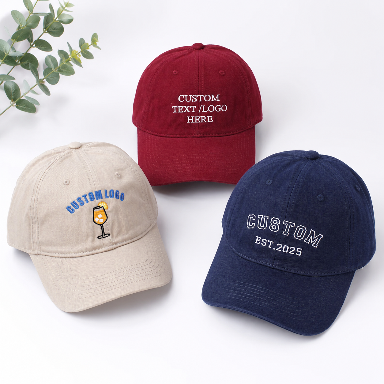 Custom Logo Embroidered Hat With Personalized Text