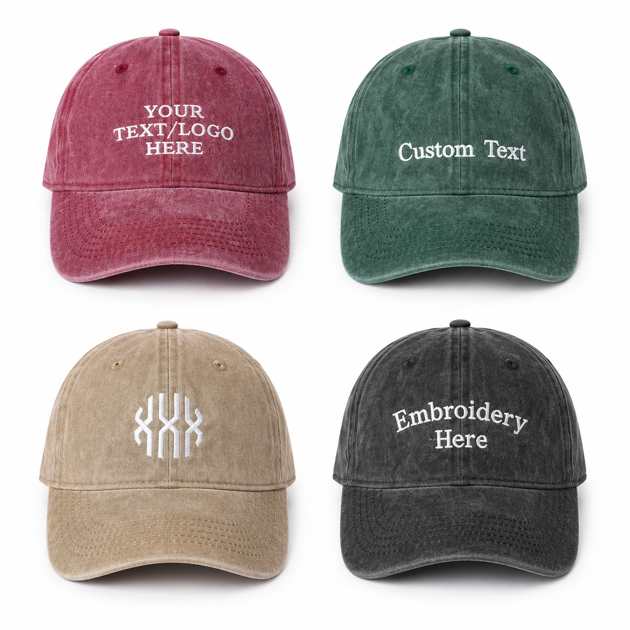Custom Logo Embroidered Hat With Personalized Text