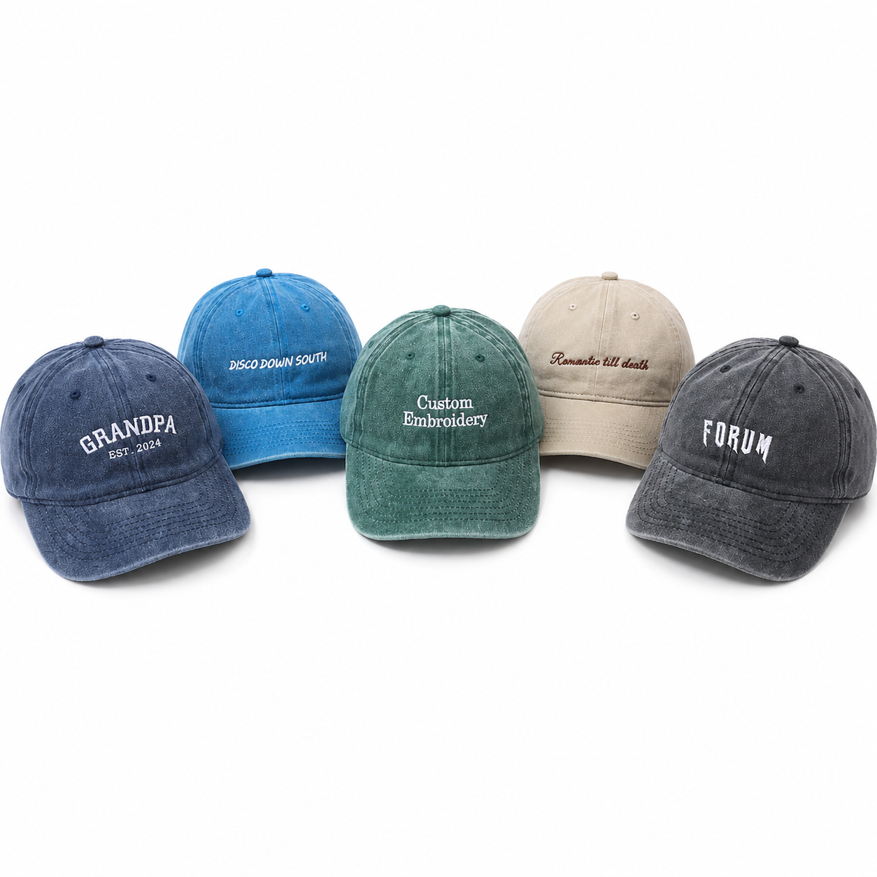 Custom Logo Embroidered Hat With Personalized Text