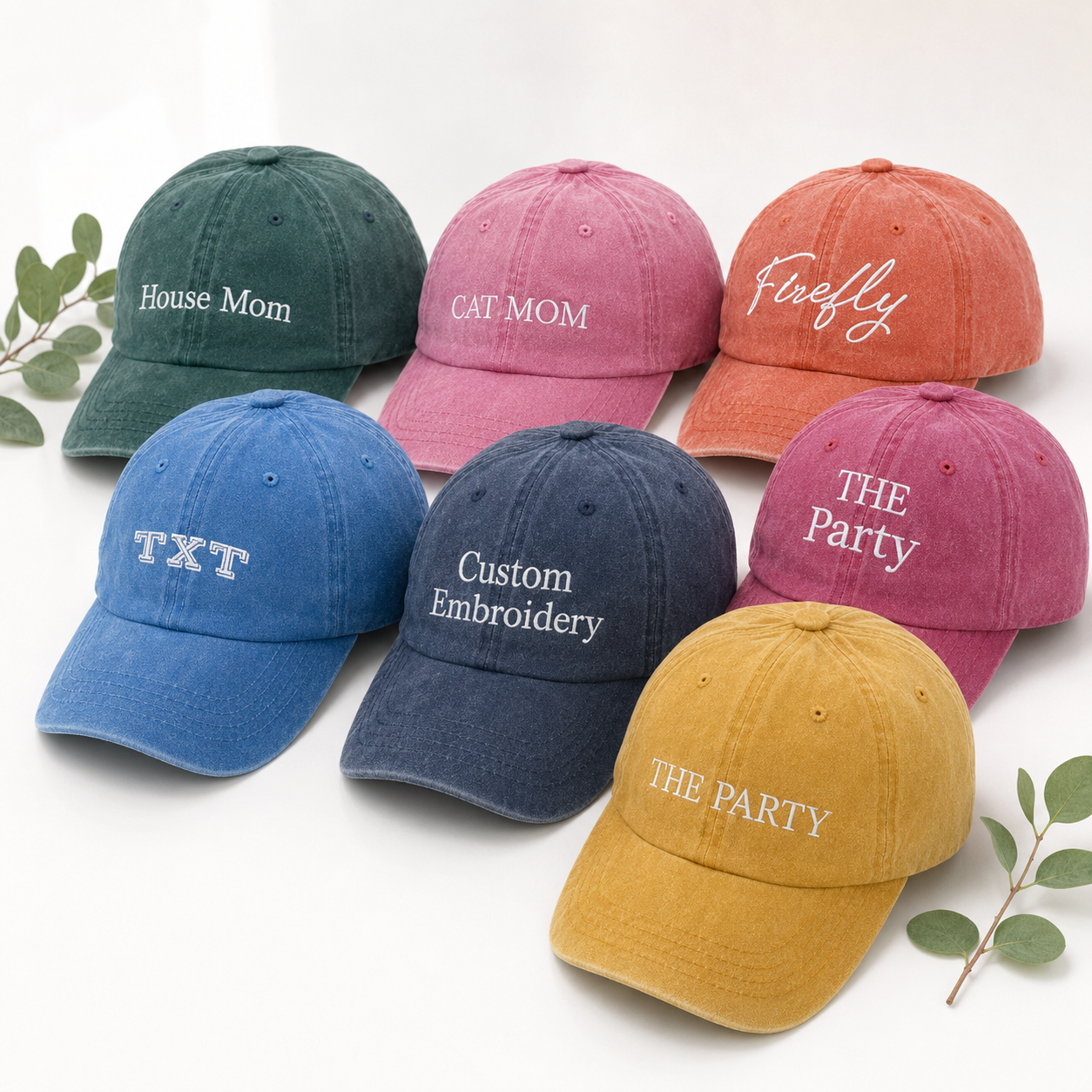 Custom Logo Embroidered Hat With Personalized Text