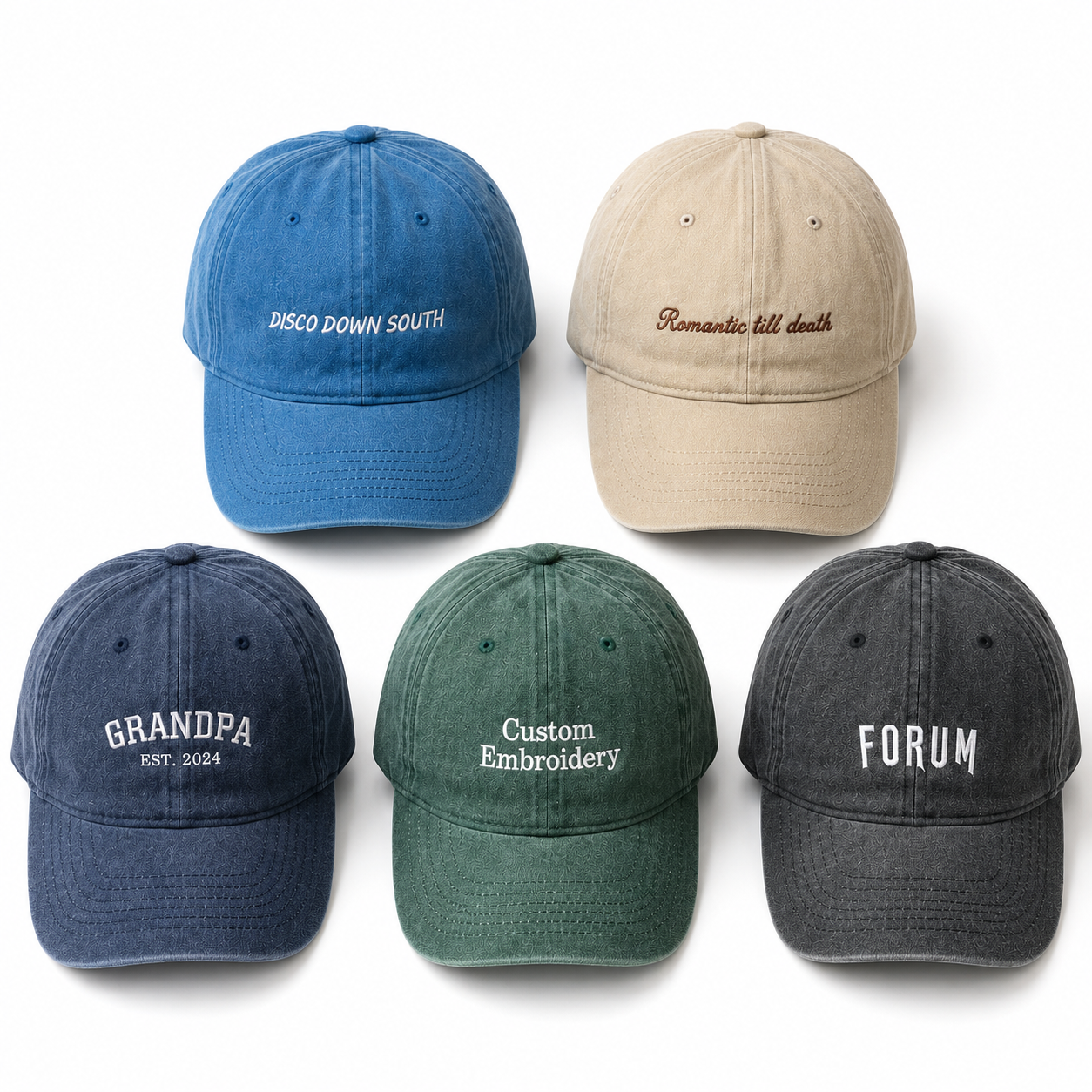 Custom Logo Embroidered Hat With Personalized Text