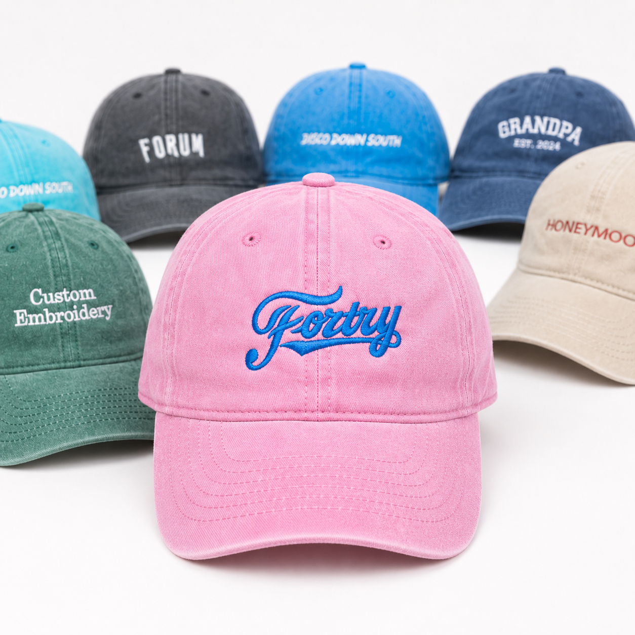 Custom Logo Embroidered Hat With Personalized Text