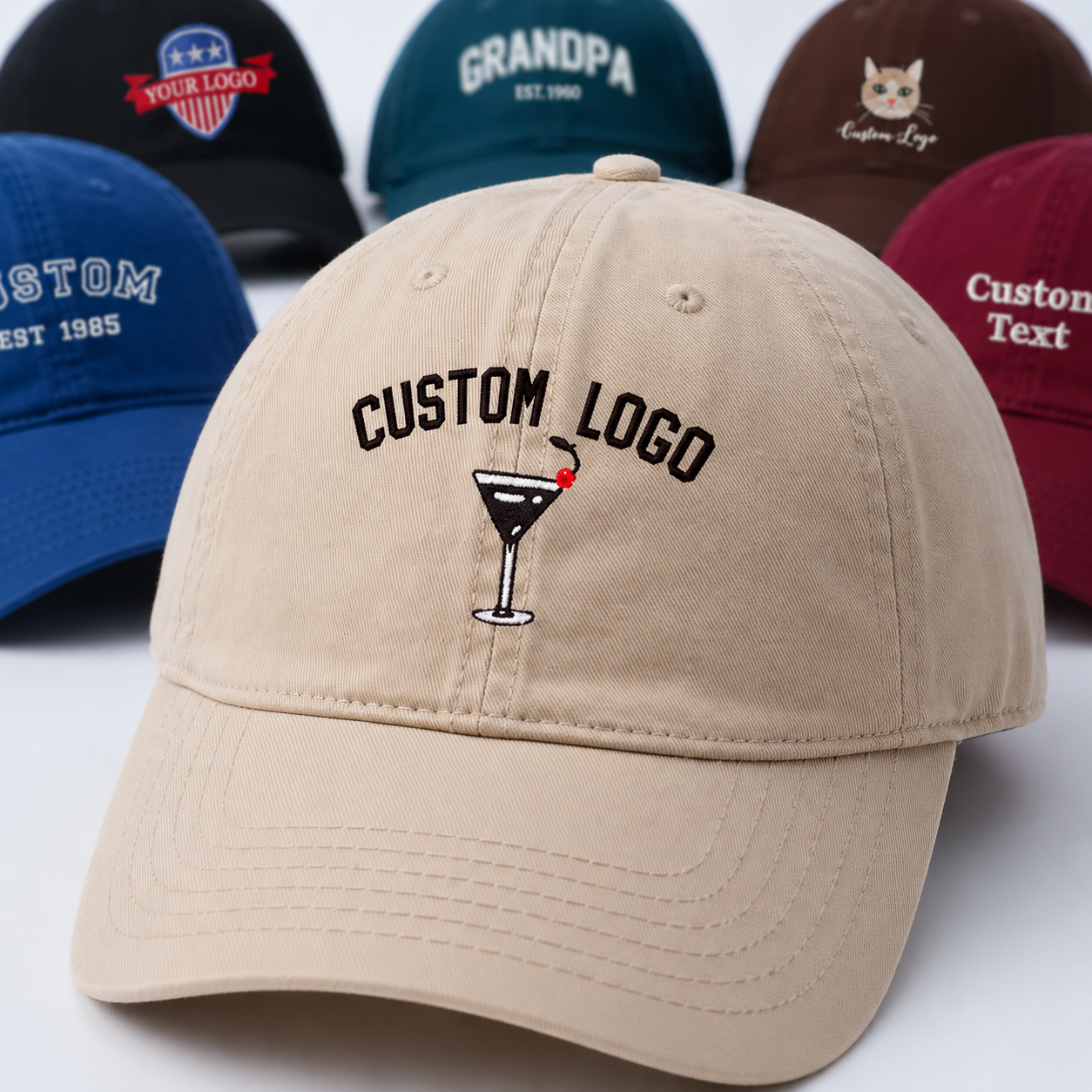 Custom Logo Hat With Personalized Text Baseball Cap Style