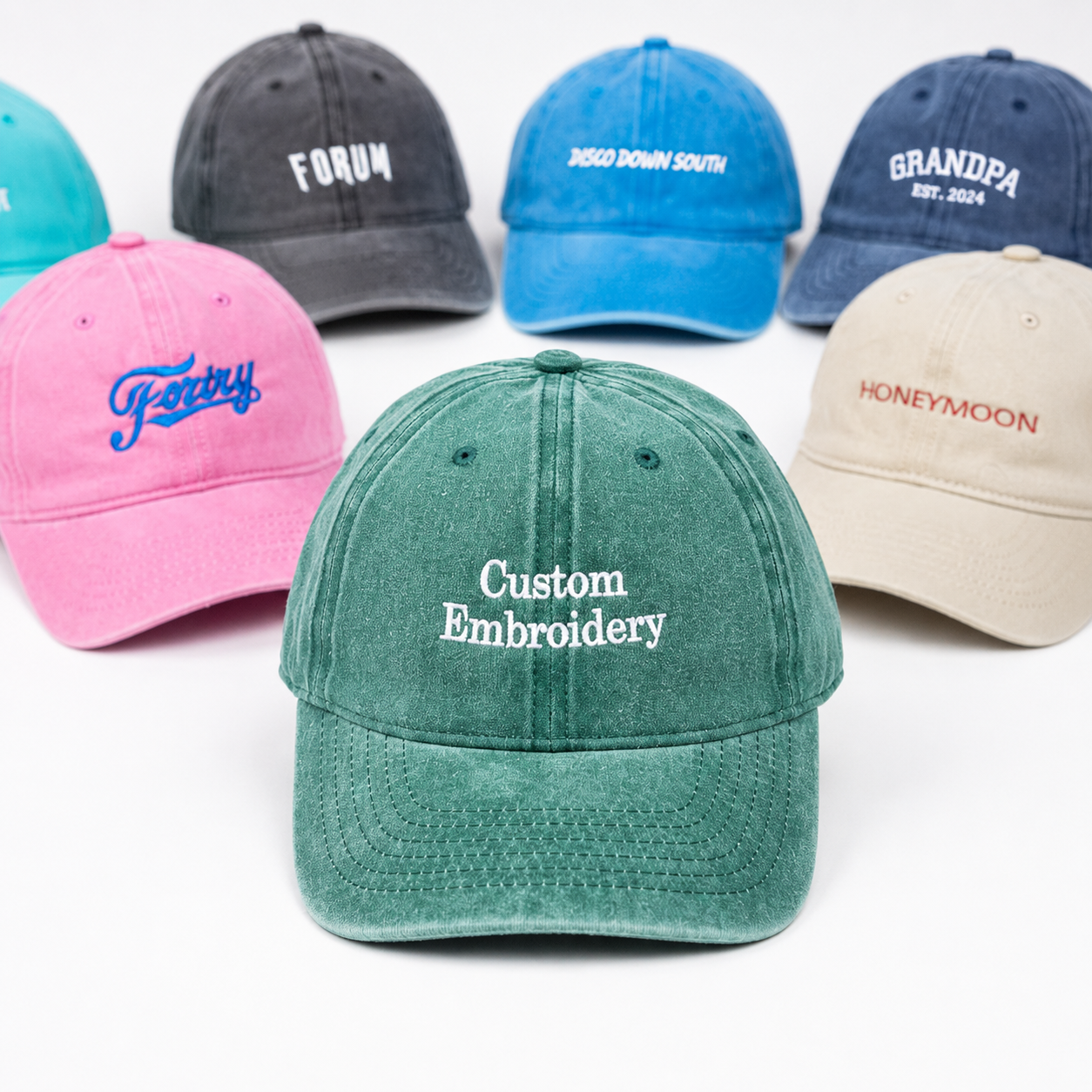 Custom Logo Hat With Personalized Text Baseball Cap Style