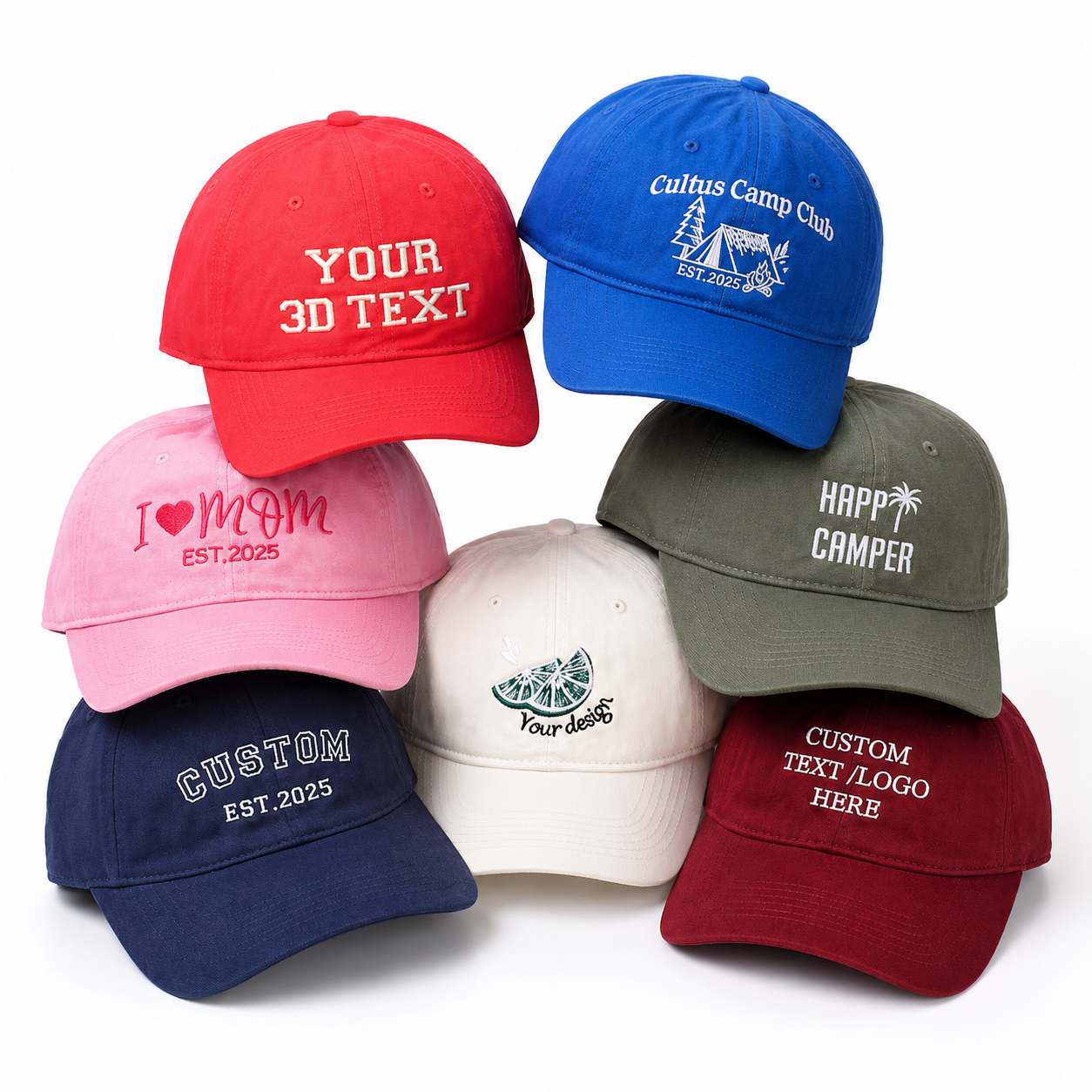 Custom Logo Hat With Personalized Text Baseball Cap Style