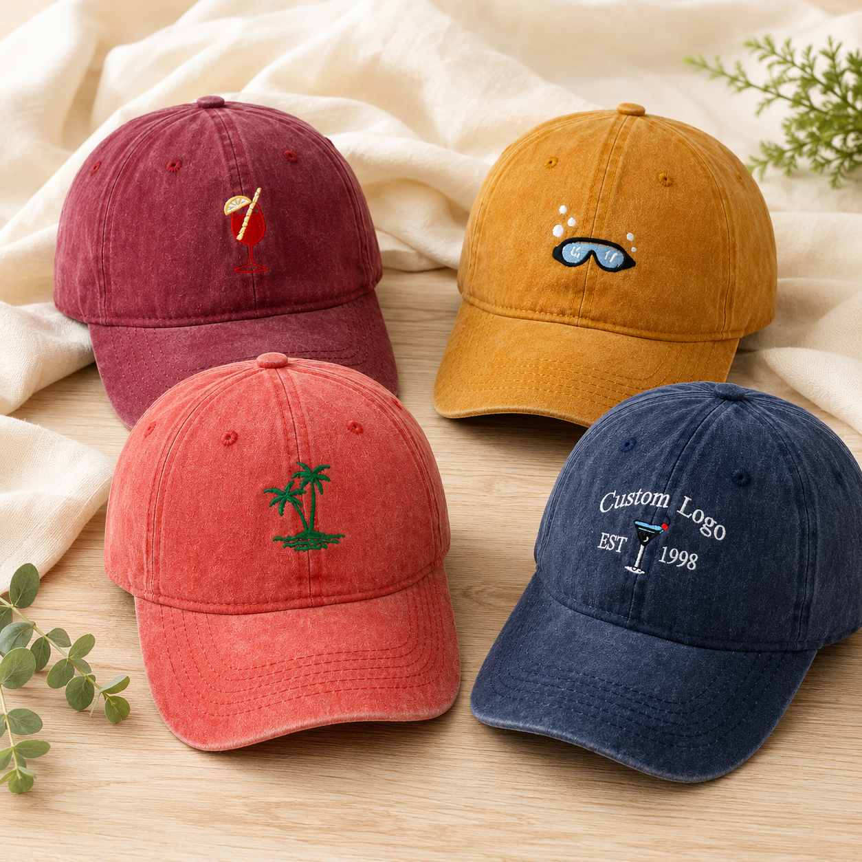 Custom Logo Hat With Personalized Text Baseball Cap Style