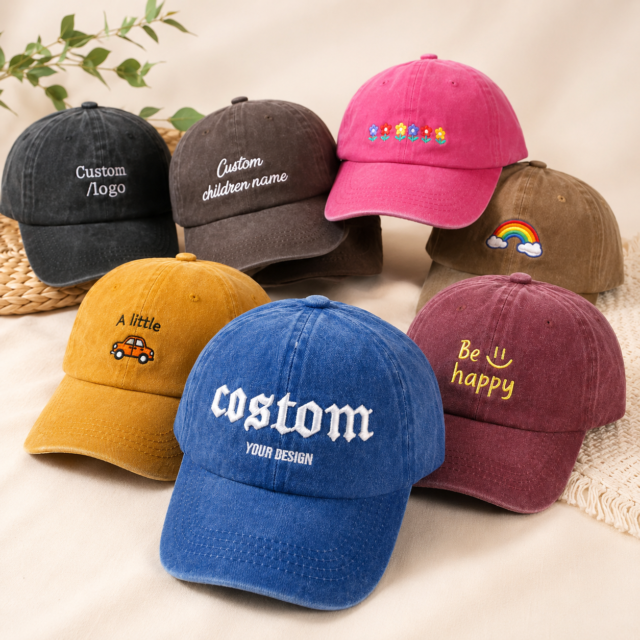 Custom Logo Hat With Personalized Text Baseball Cap Style