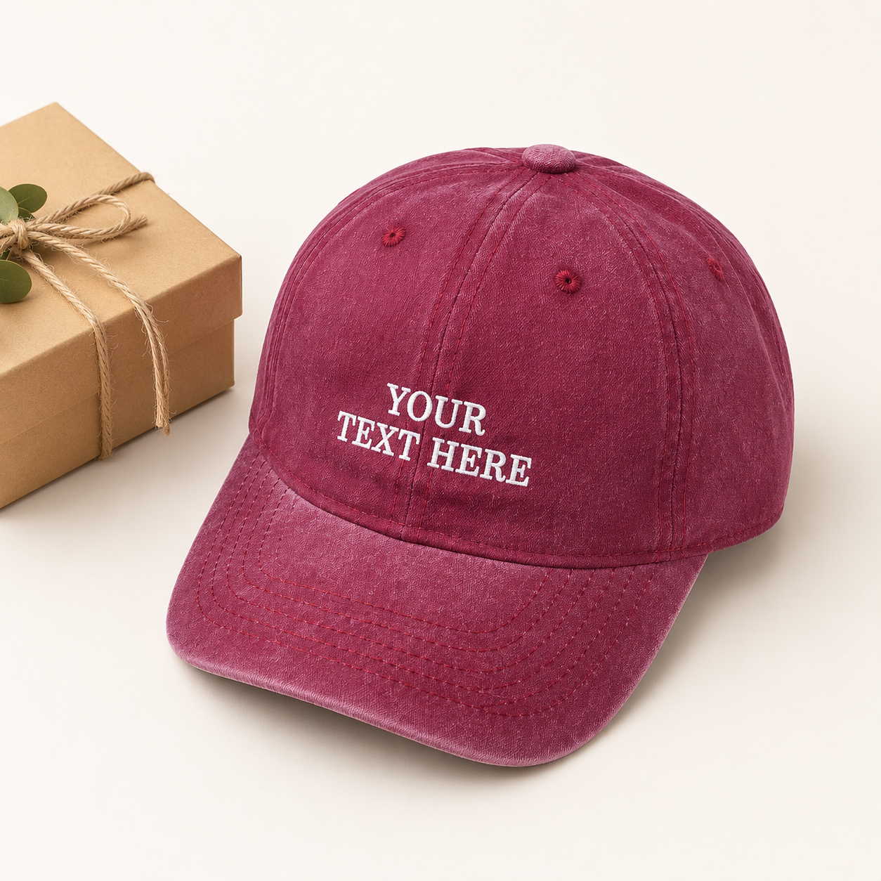 Custom Logo Hat With Personalized Text Baseball Cap Style