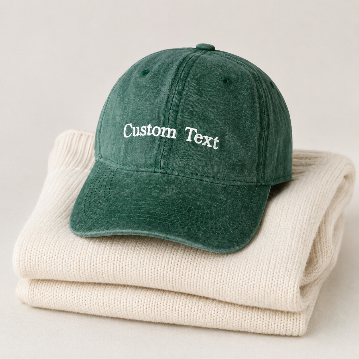 Custom Logo Hat With Personalized Text Baseball Cap Style
