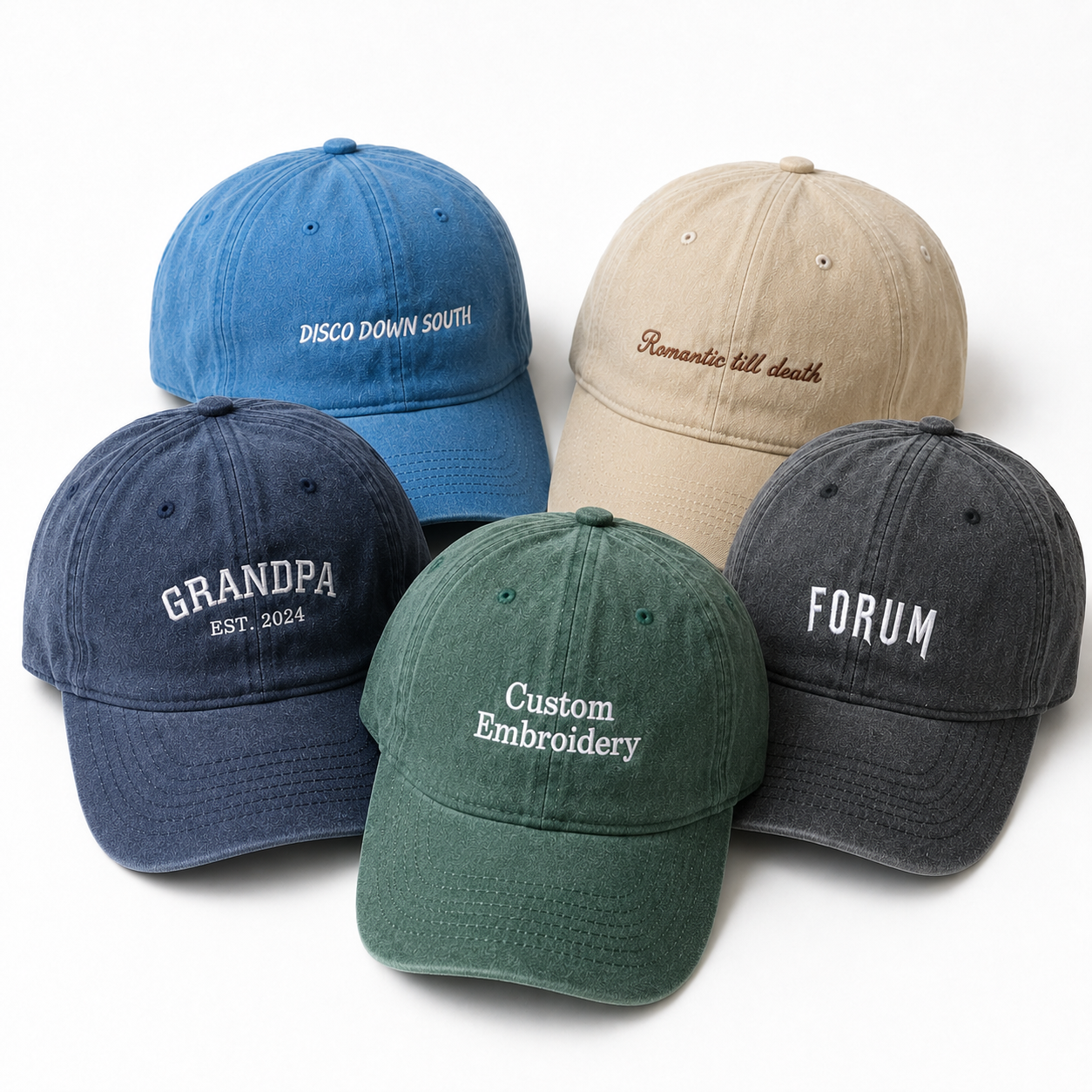 Custom Logo Hat With Personalized Text Baseball Cap Style