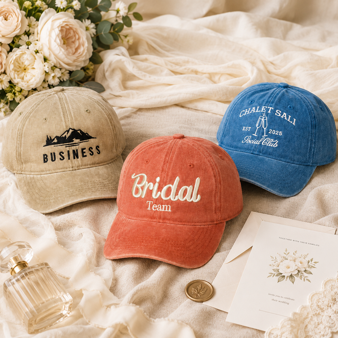 Custom Monogram Dad Cap With Personalized Logo Embroidery