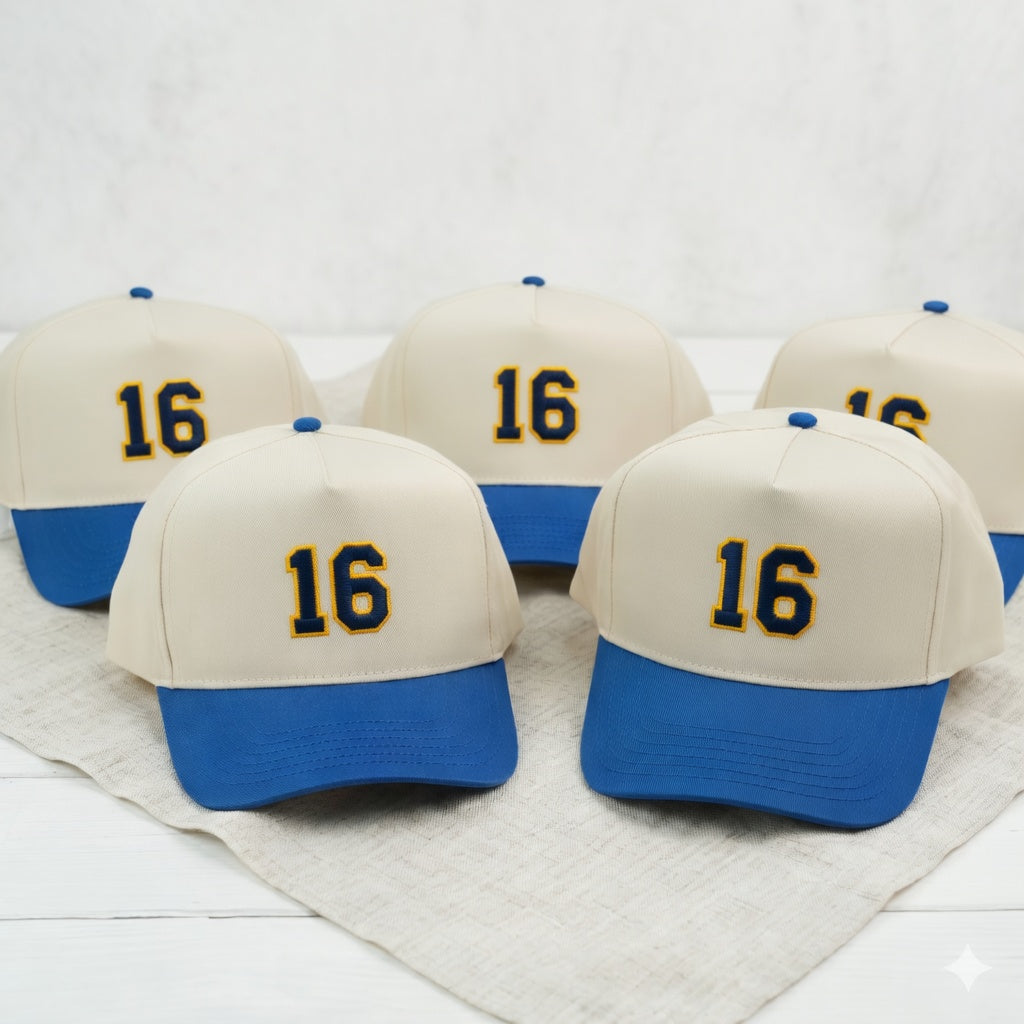 Custom Number Snapback Hat - Personalized Player Snapback Hat