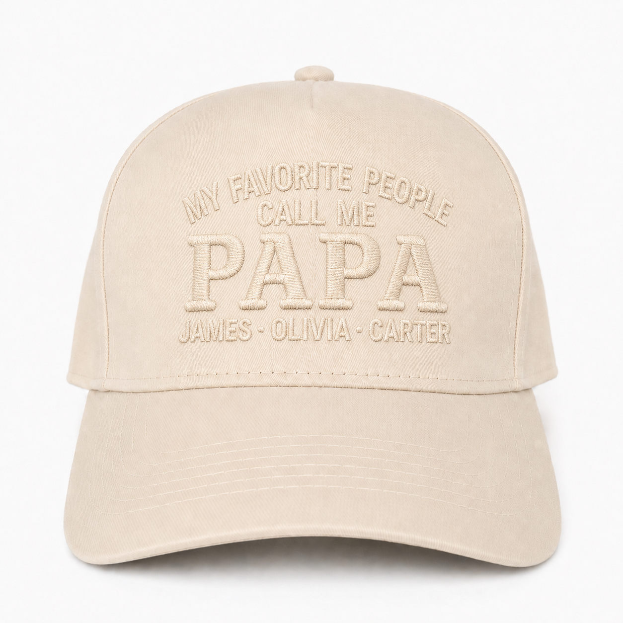 Custom Papa Snapback Hat with Grandkids Names – Embroidered Grandpa Gift