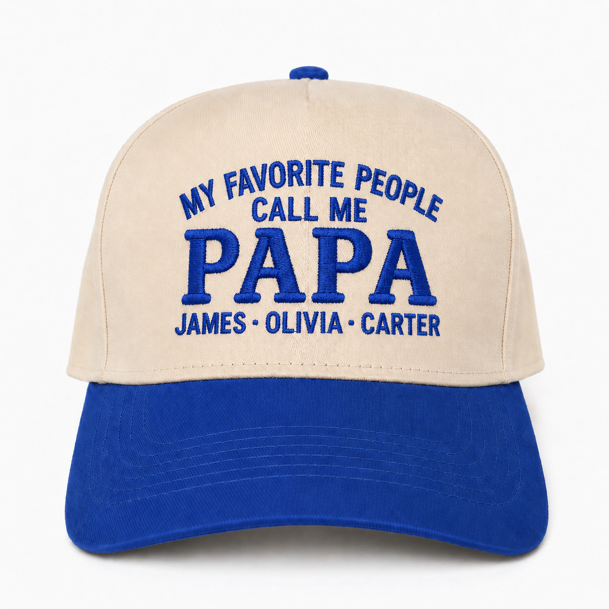 Custom Papa Snapback Hat with Grandkids Names – Embroidered Grandpa Gift