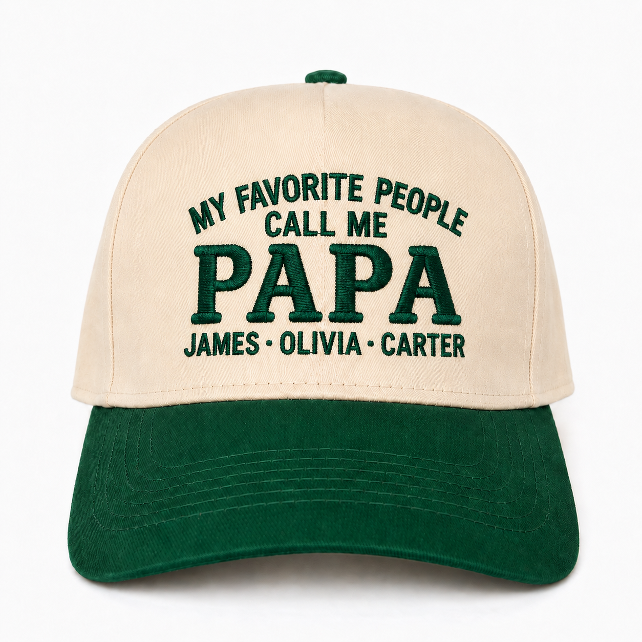 Custom Papa Snapback Hat with Grandkids Names – Embroidered Grandpa Gift