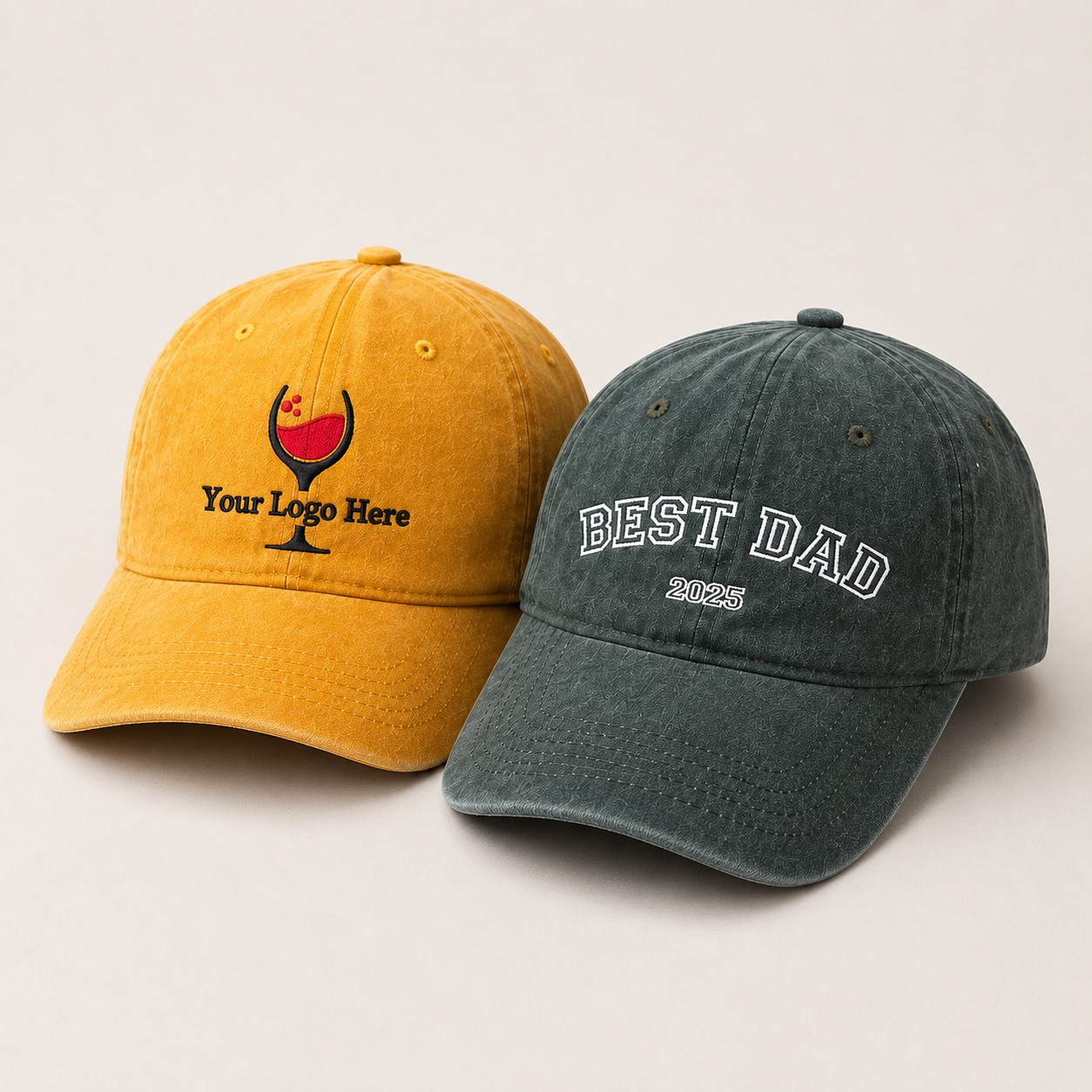 Custom Side Embroidered Cap With Personalized Name or Text