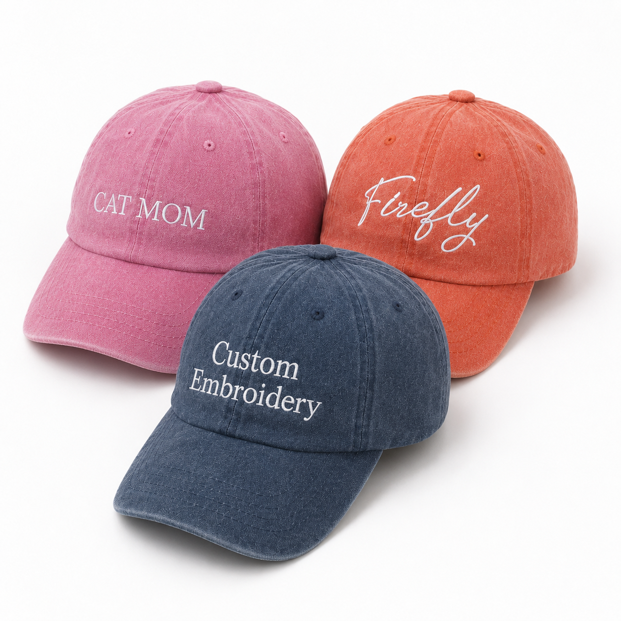 Custom Side Embroidered Cap With Personalized Name or Text