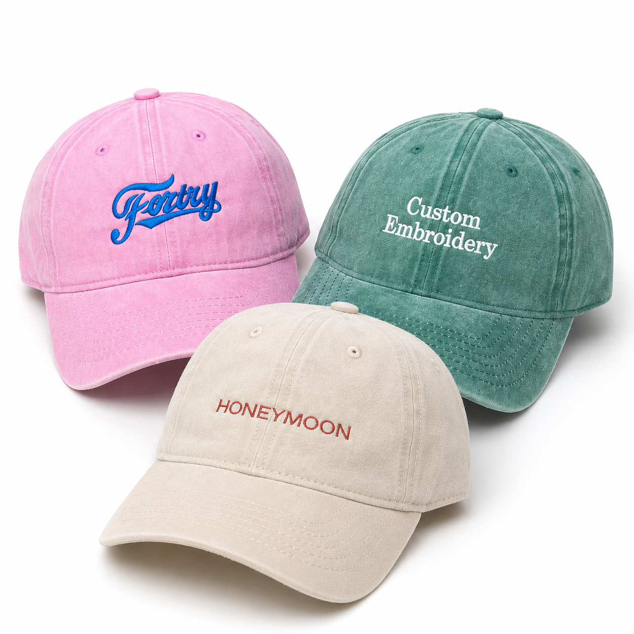Custom Side Embroidered Cap With Personalized Name or Text