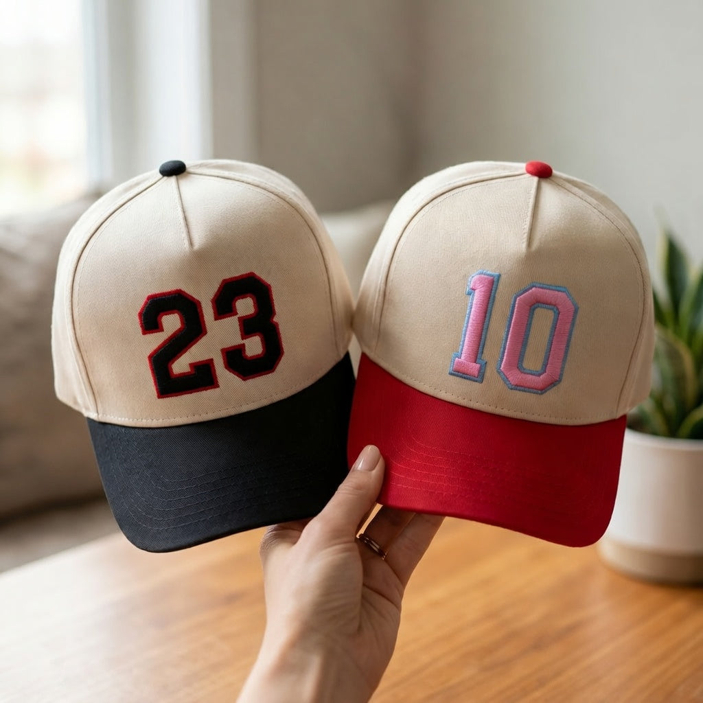 Custom Sports Number Snapback Hat - Personalized Embroidered Snapback Hat