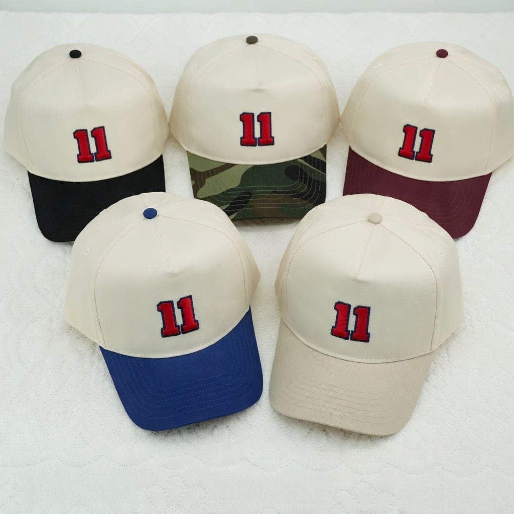 Custom Embroidered Snapback Hat - Personalized Sports Number Snapback Hat