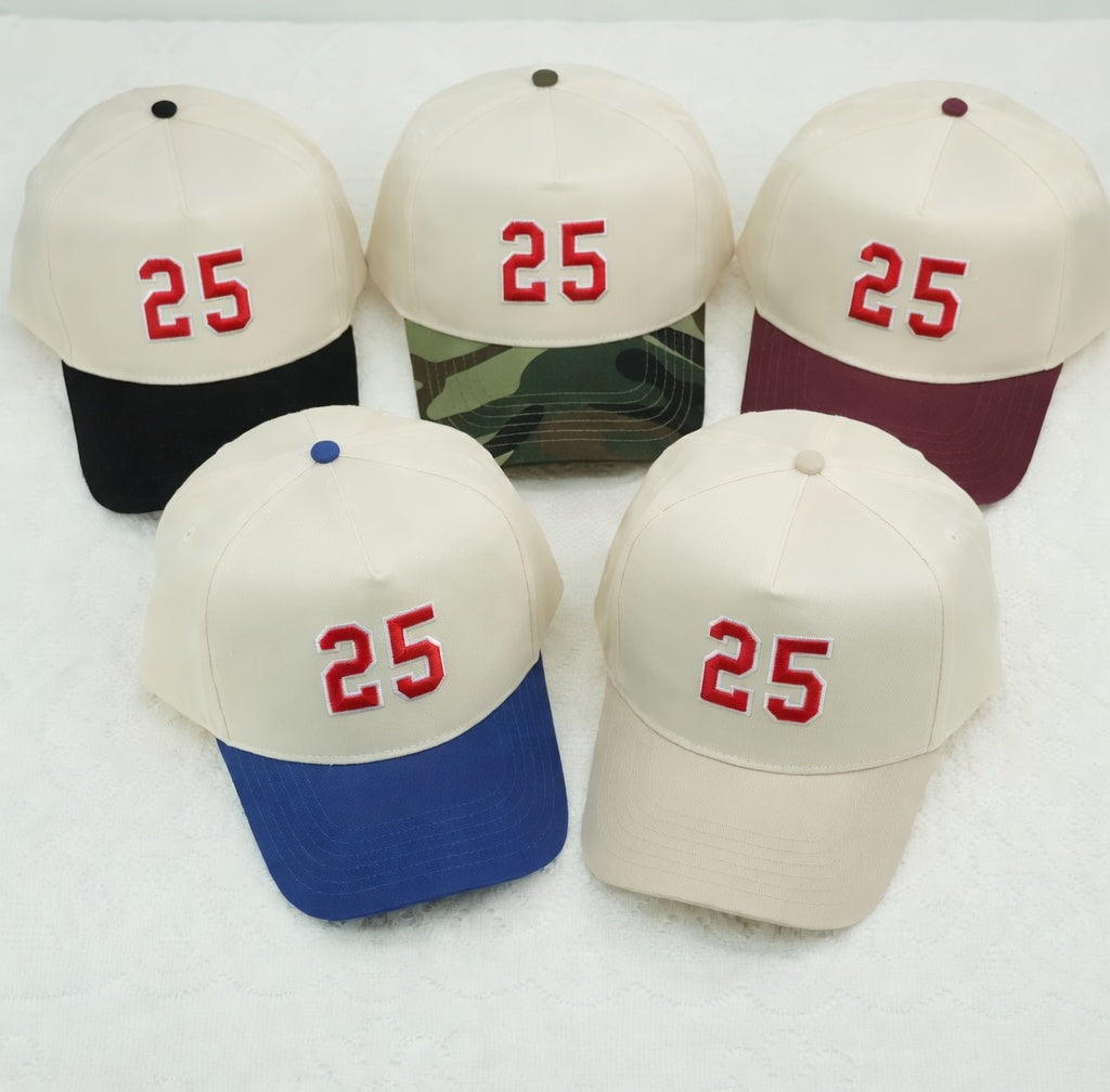 Personalized Sports Snapback Hat - Custom Number Embroidered Snapback Hat