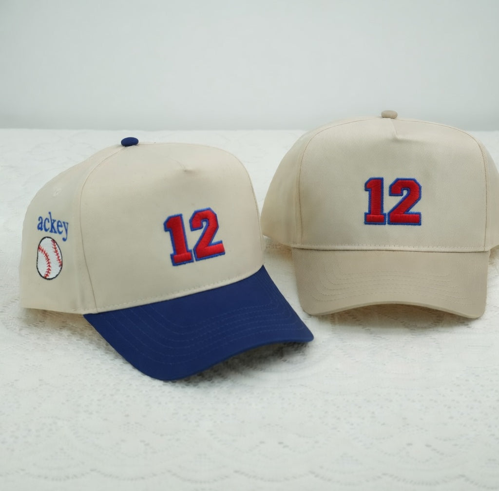 Personalized Game Day Snapback Hat - Custom Number Embroidered Snapback Hat