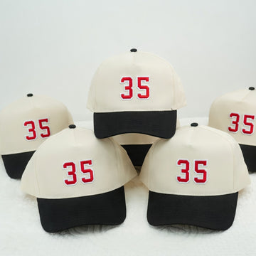 Custom Sports Number Snapback Hat - Personalized Embroidered Snapback Hat