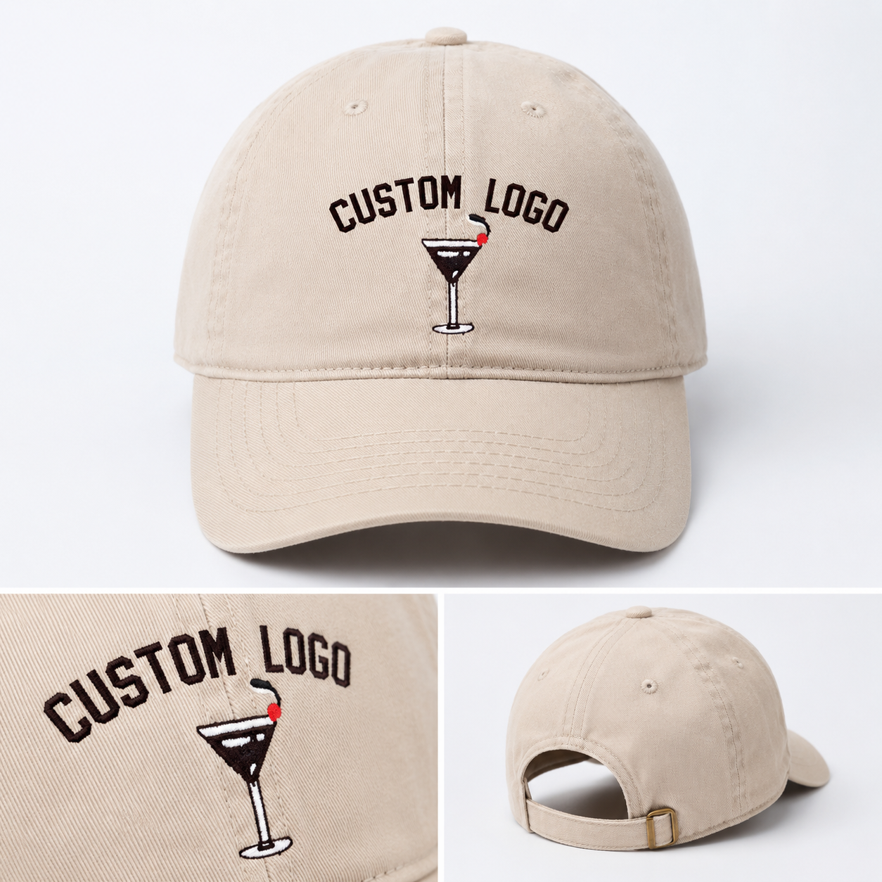 Custom Text Embroidered Hat With Personalized Logo