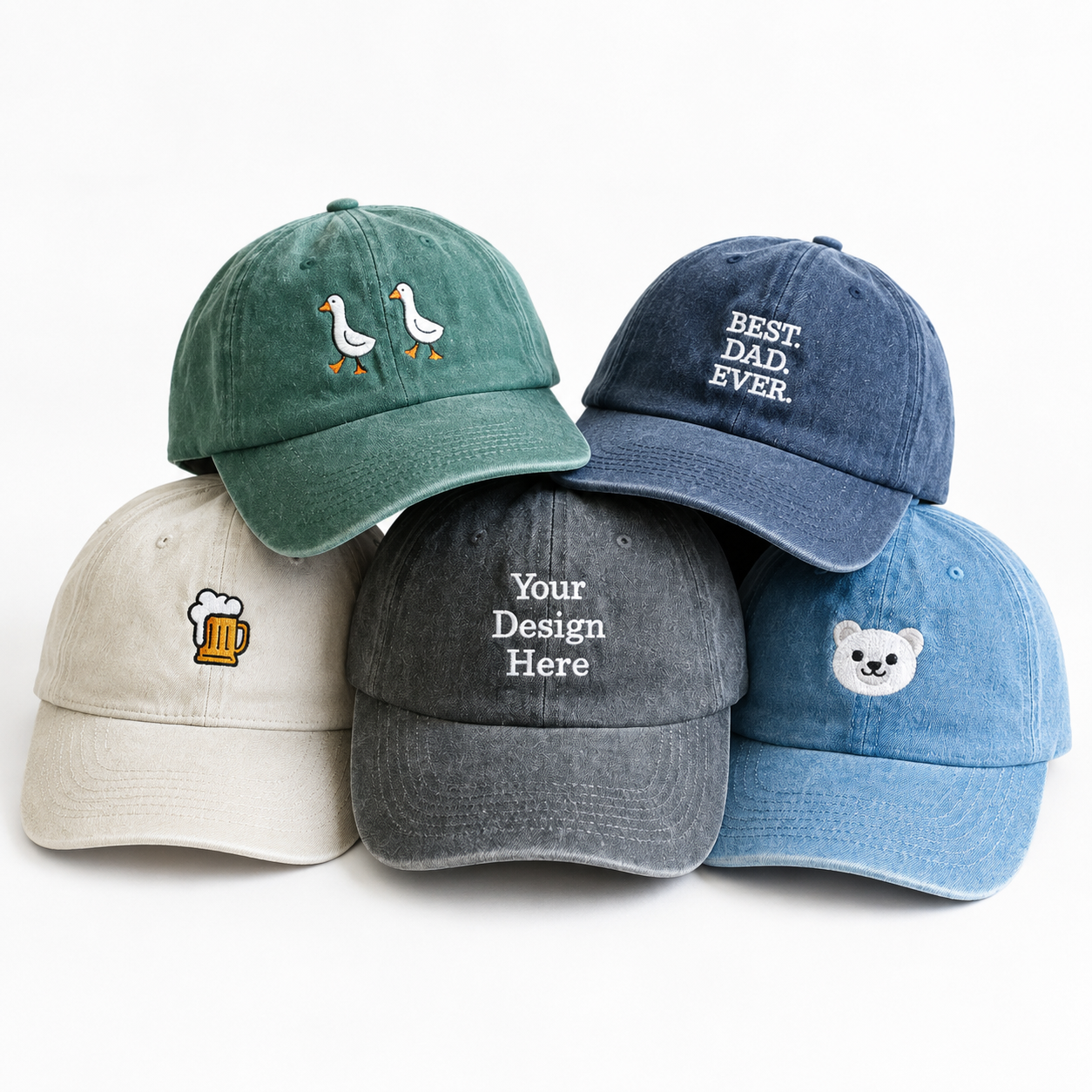 Custom Text Embroidered Hat With Personalized Logo