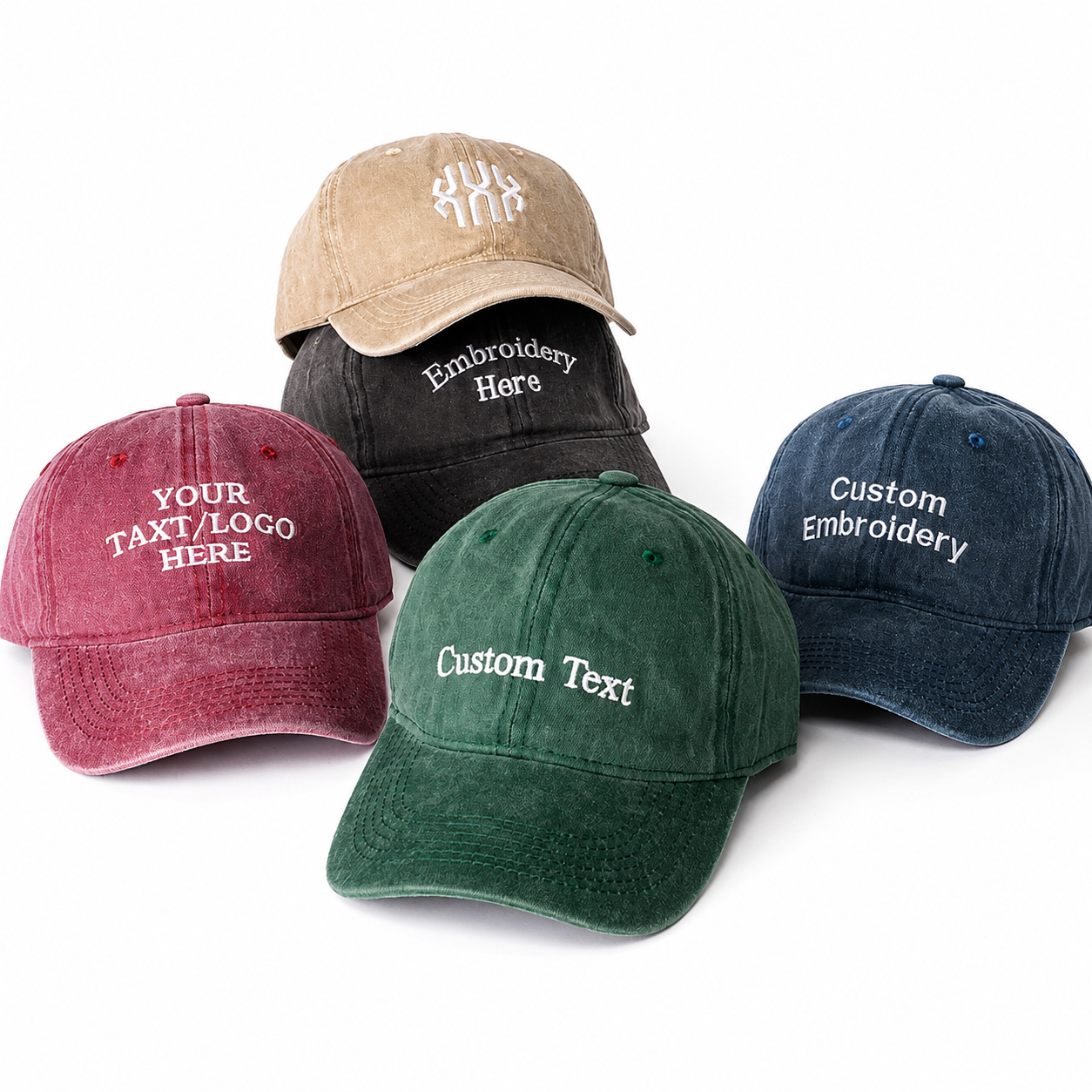 Custom Text Embroidered Hat with Name