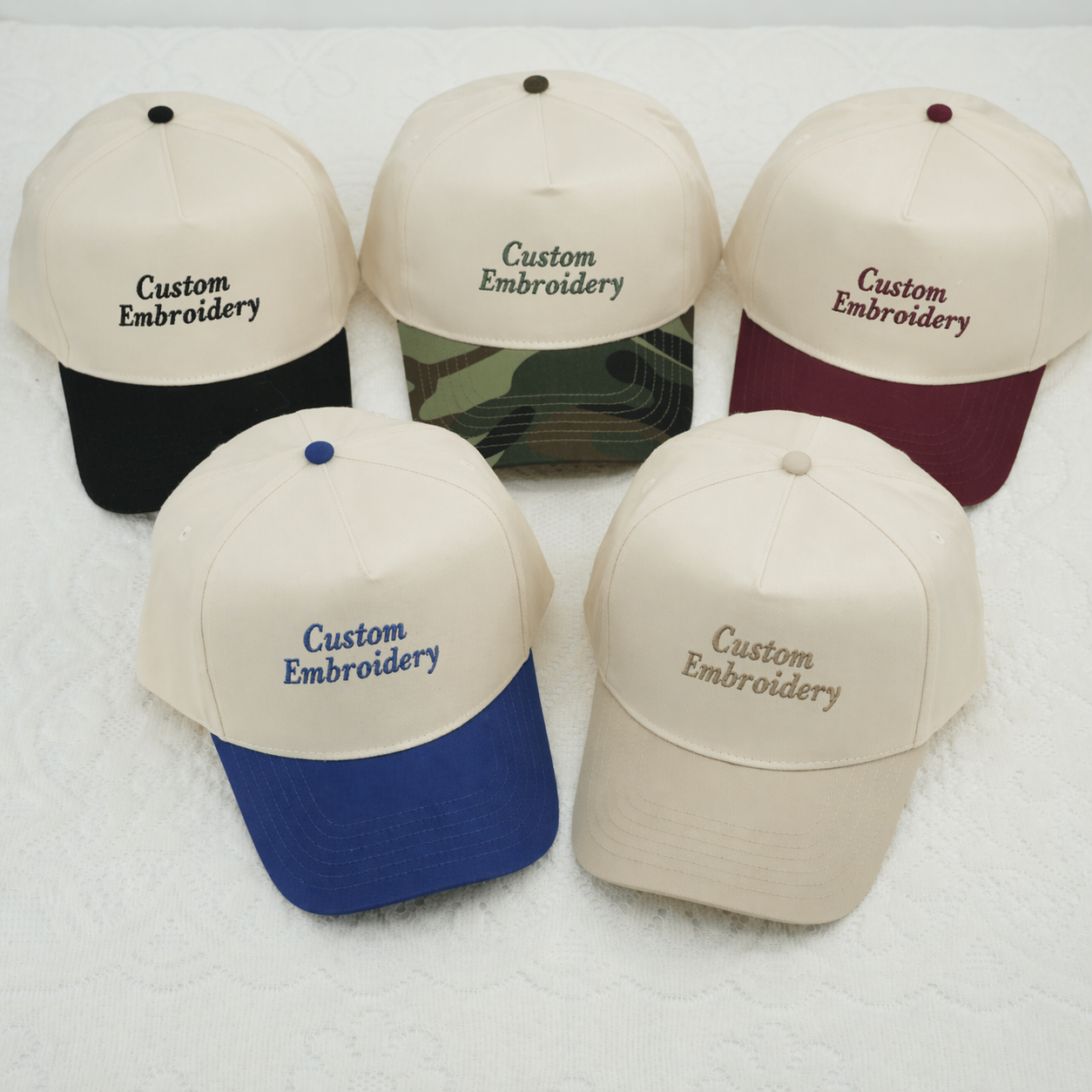 Custom Text Snapback Hat - Personalized Embroidered Snapback Hat