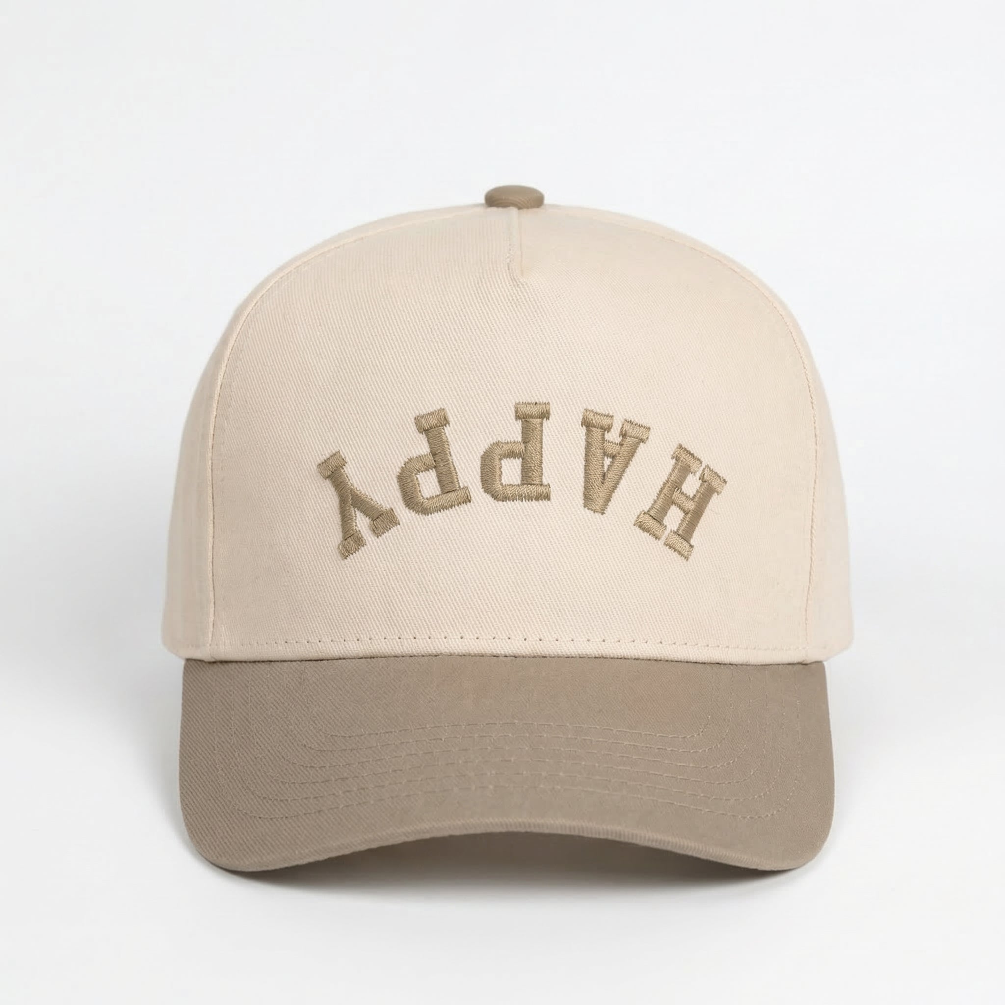 Custom Upside Down Text Embroidered Snapback Hat