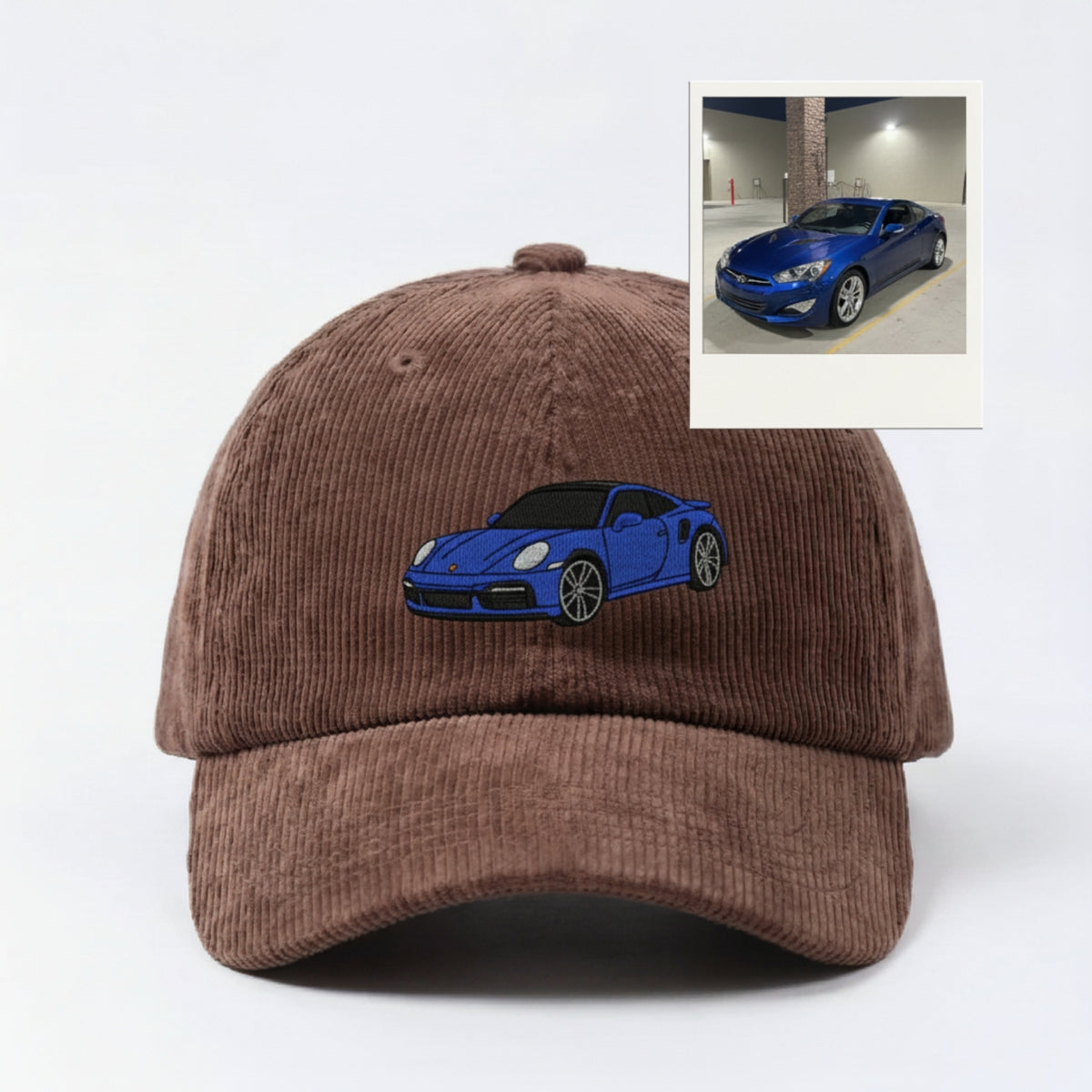 Custom Car Embroidered Hat - Personalized Auto Portrait Cap